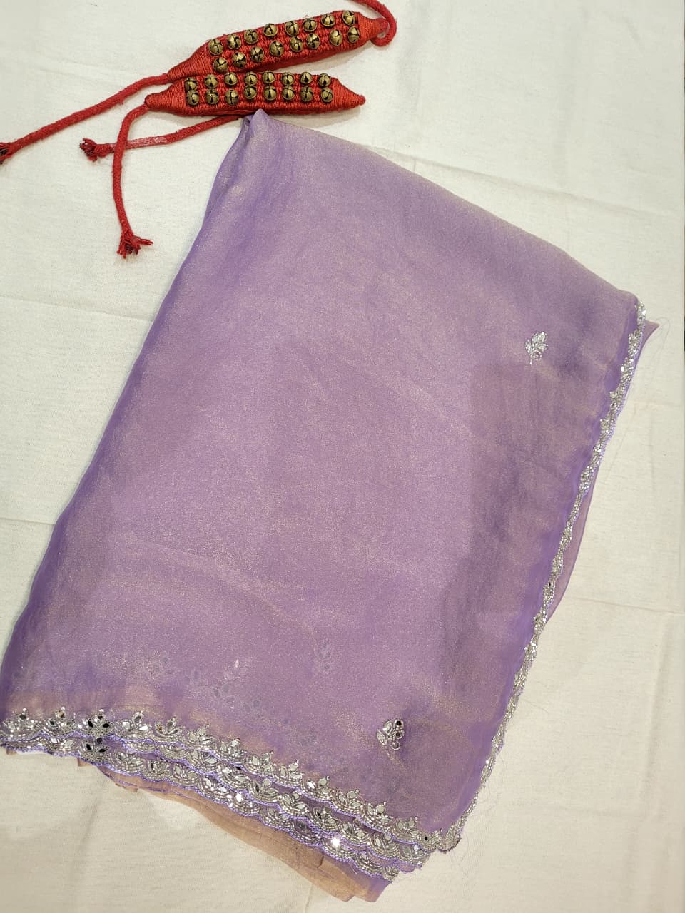 Lavender Mirrorwork Saree TS009