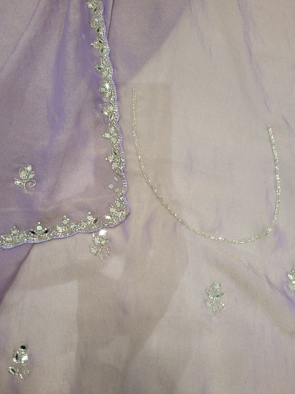 Lavender Mirrorwork Saree TS009