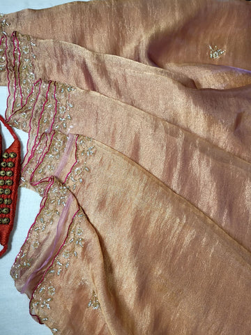 Pink Cutdanawork Saree TS010