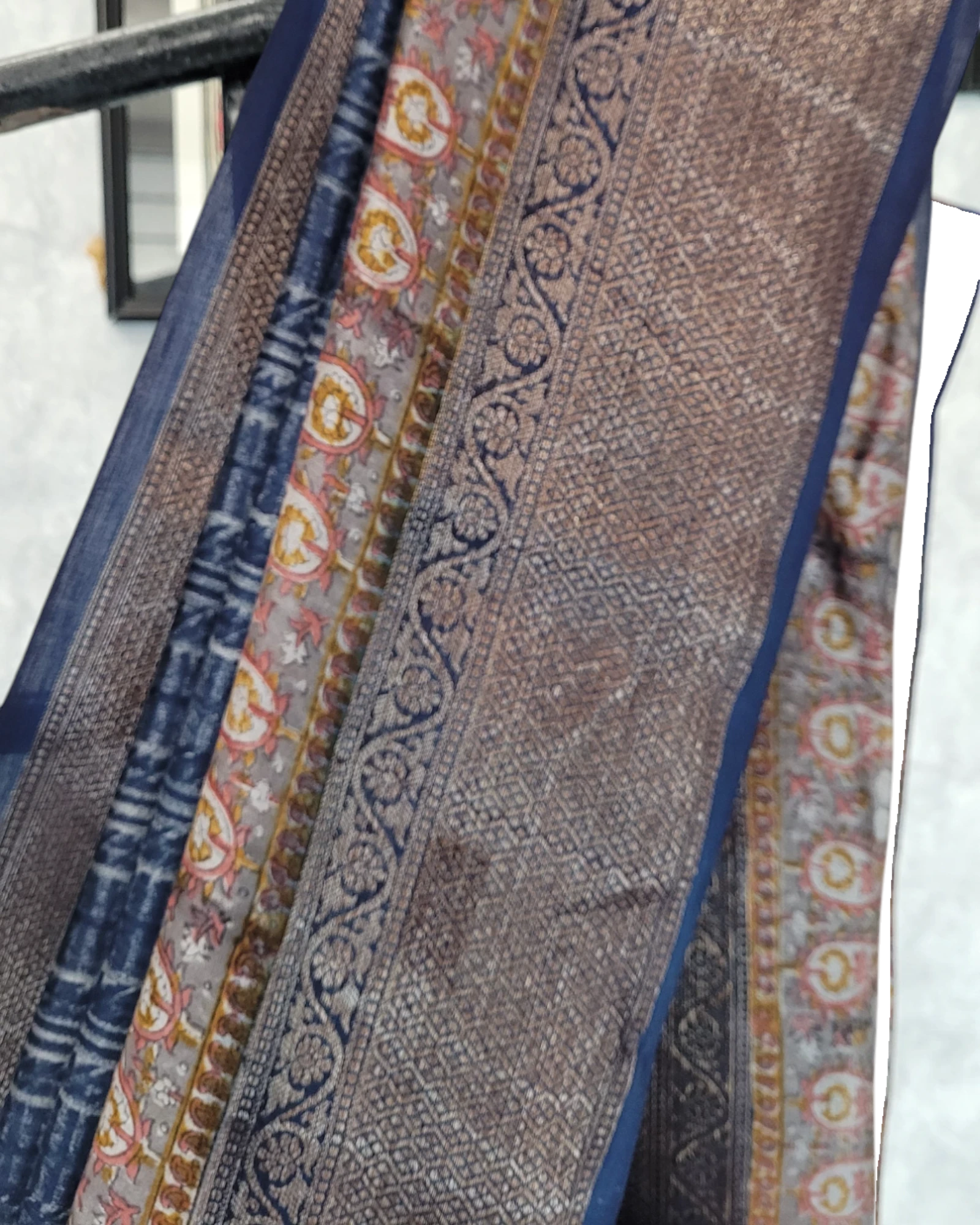 Indigo Meher Chanderi Saree