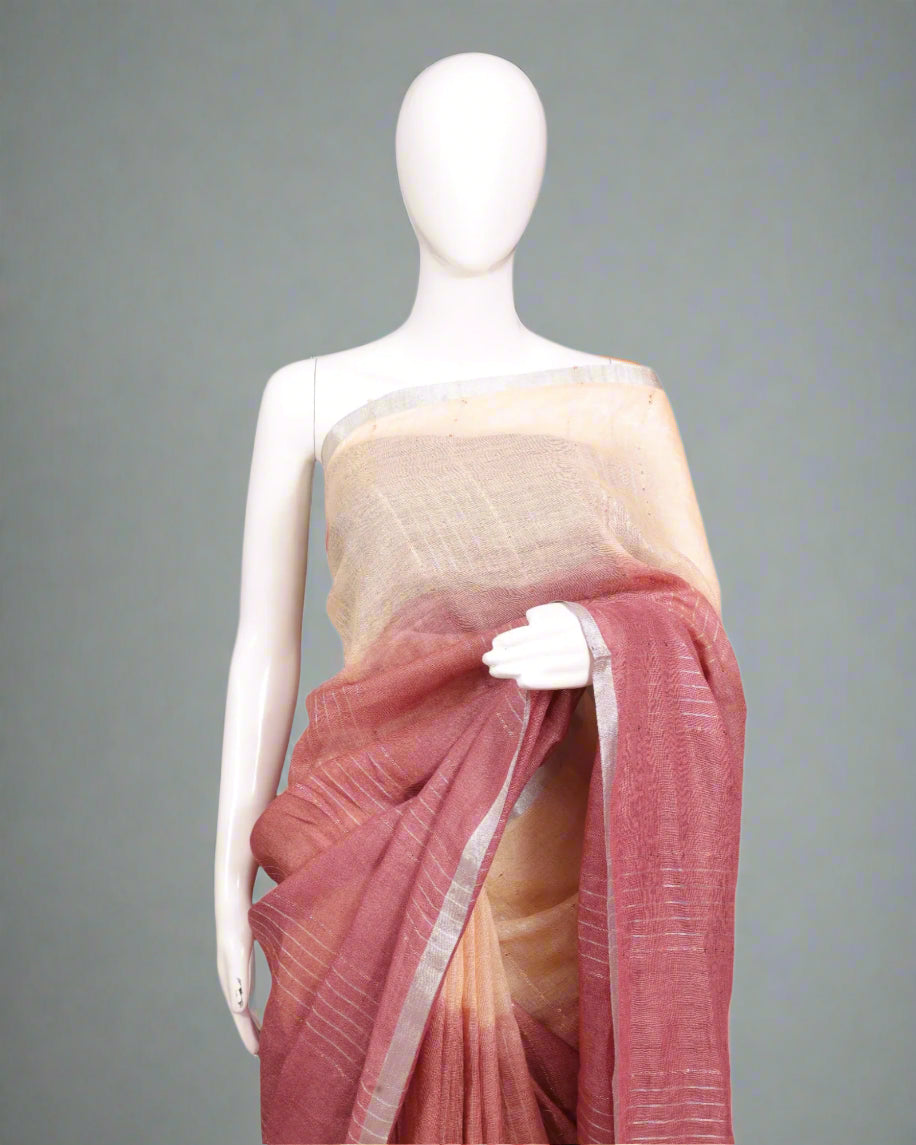 Rust Tara Bhagalpuri saree