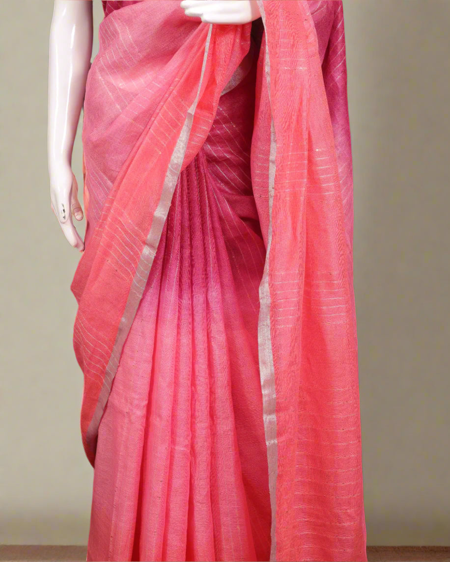 Pink Tara Bhagalpuri Saree