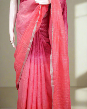 Pink Tara Bhagalpuri Saree