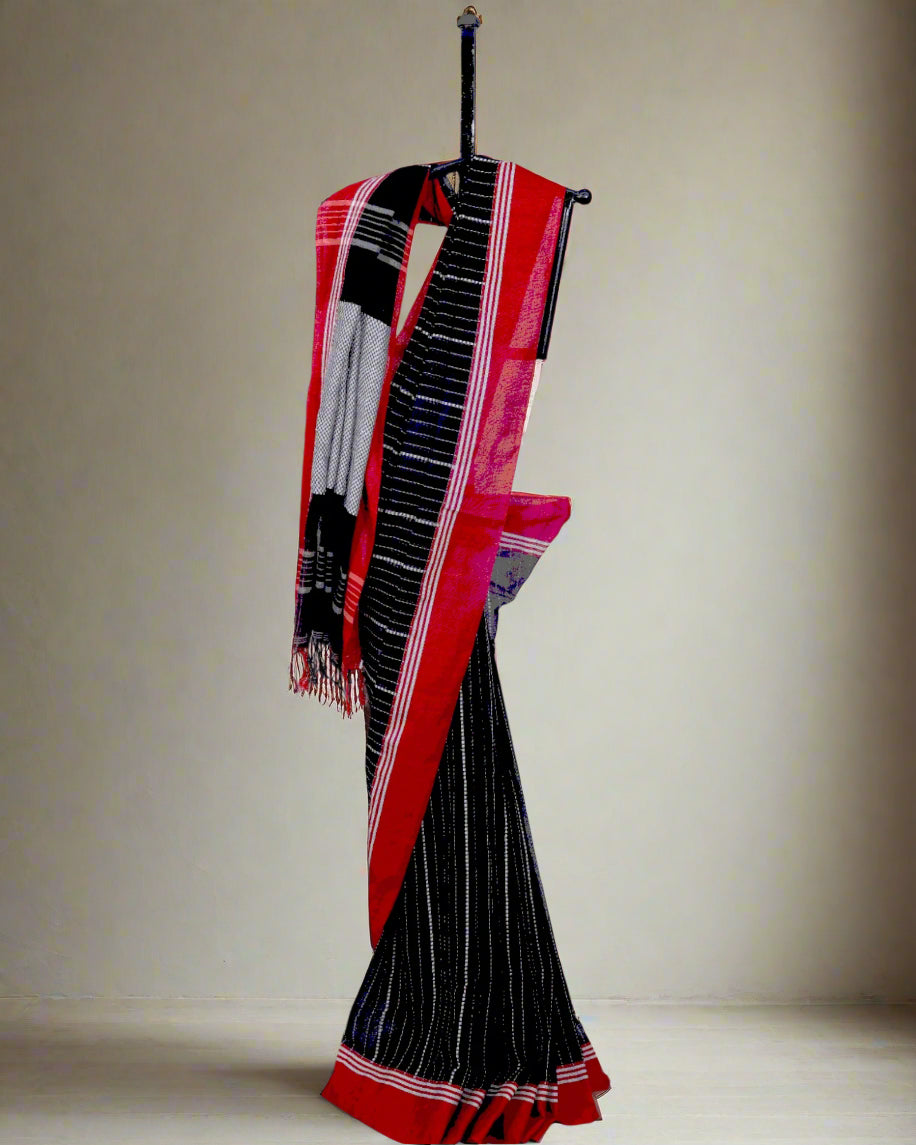 Black Karni Linen Saree