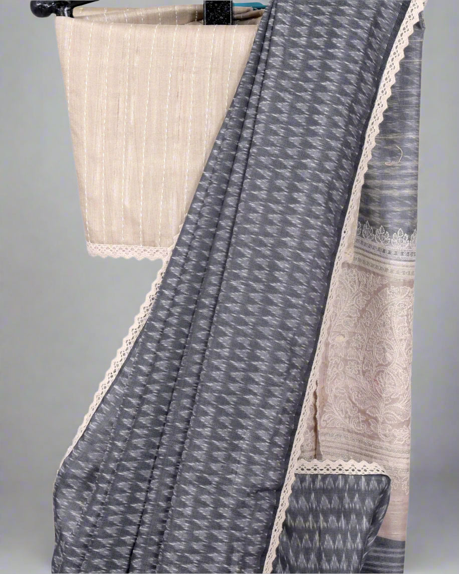 Slate Madhavi tussar saree