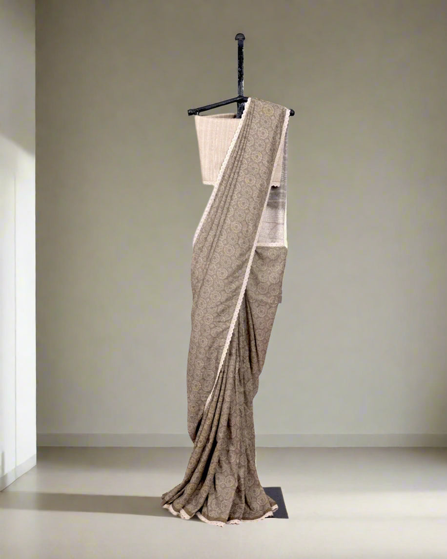 Olive Madhavi Tussar Saree