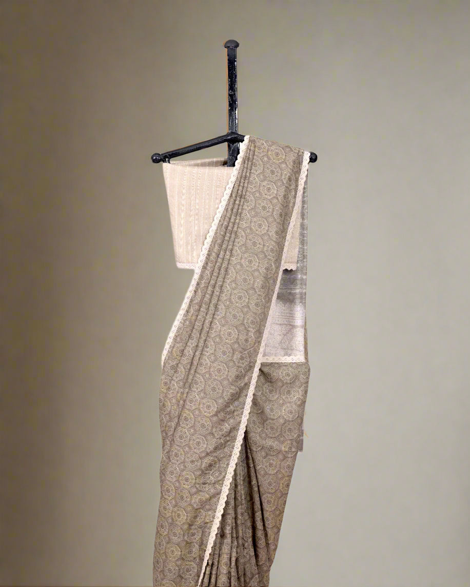 Olive Madhavi Tussar Saree