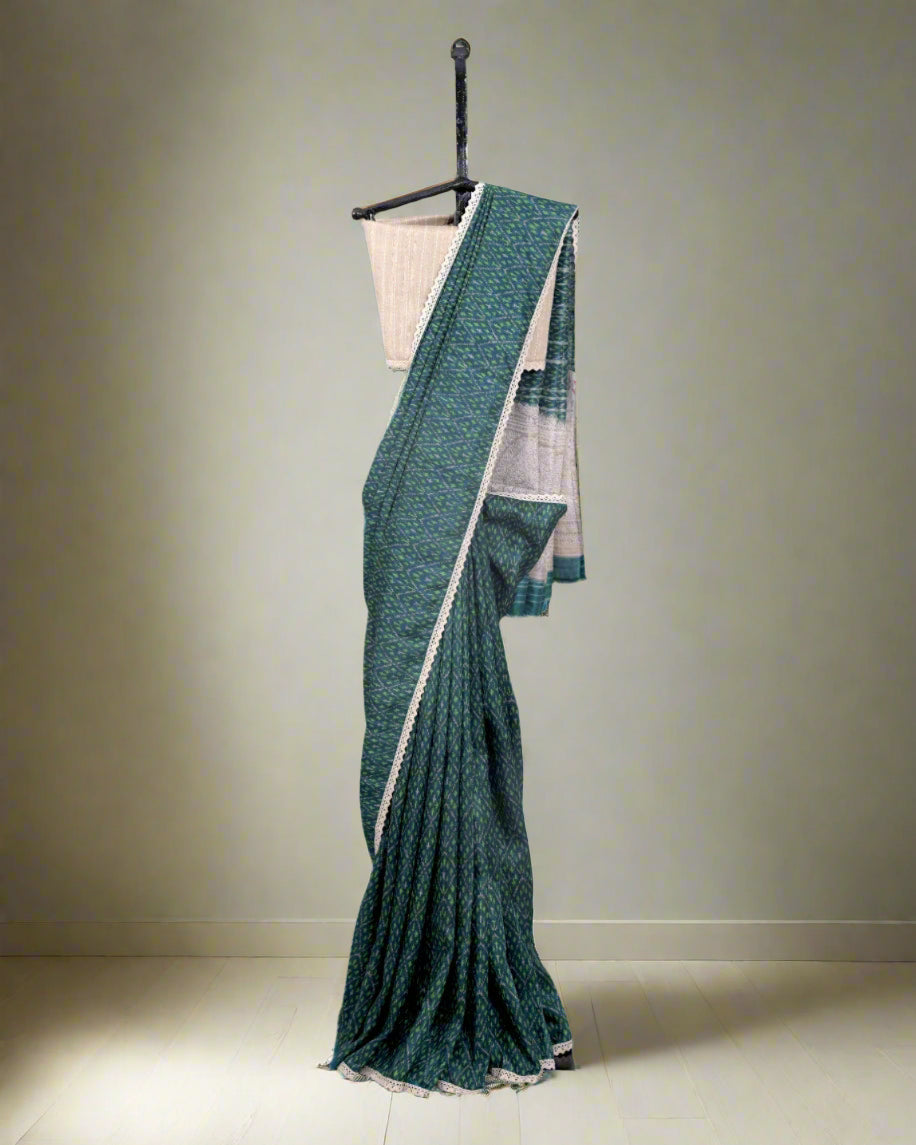 Basil Madhavi Tussar Saree