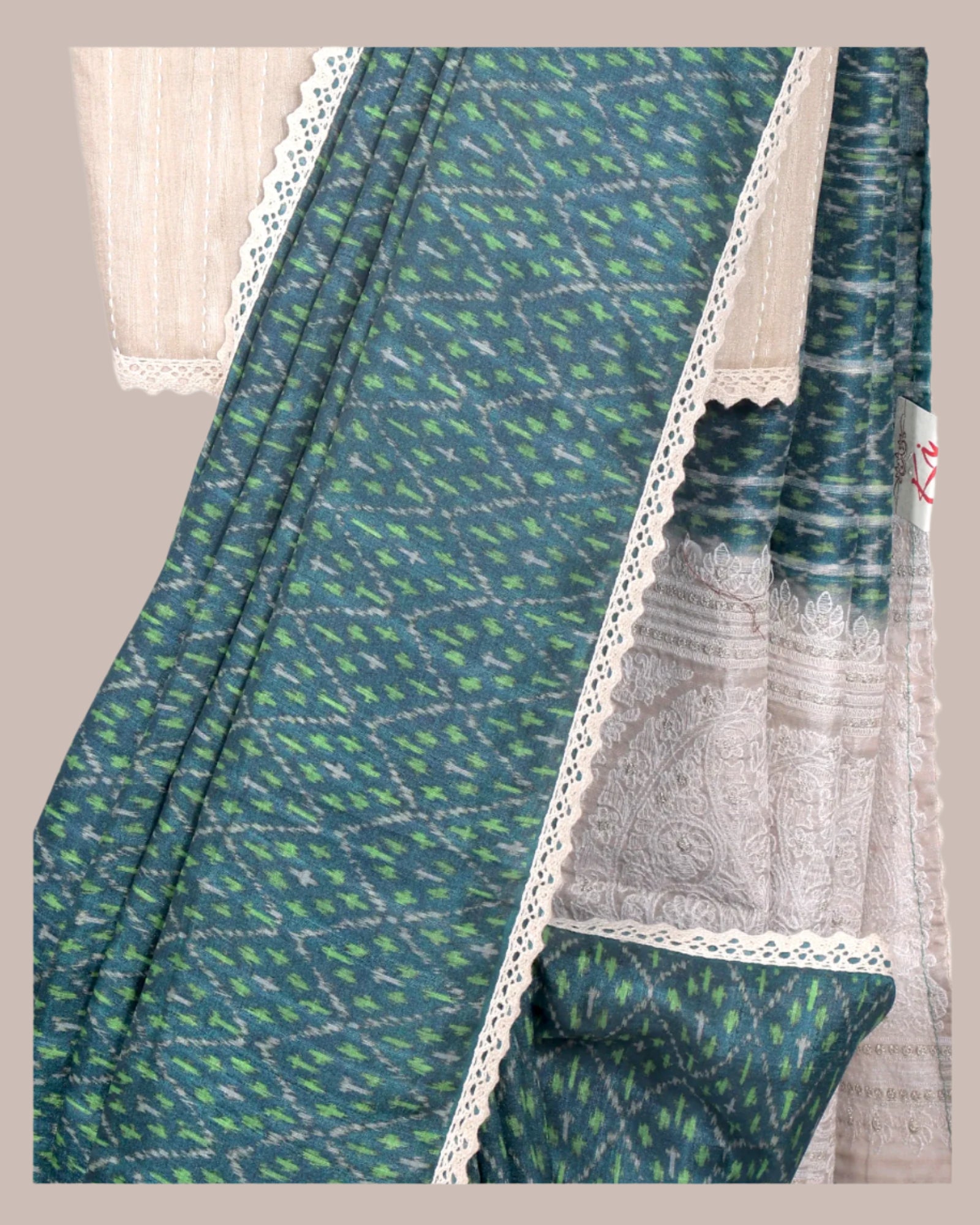 Basil Madhavi Tussar Saree