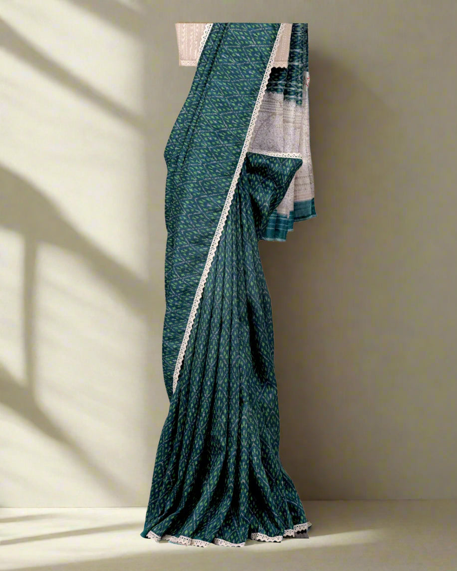 Basil Madhavi Tussar Saree
