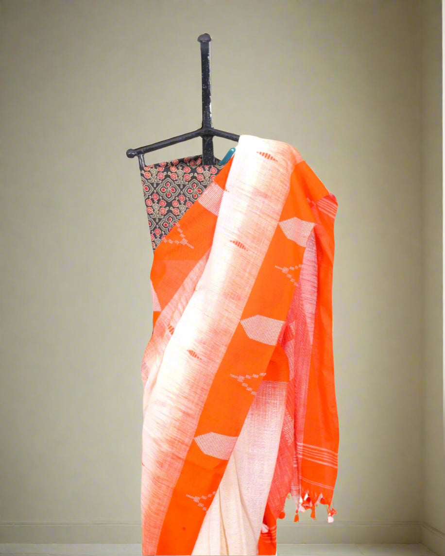 Beige Aparna Cotton Saree