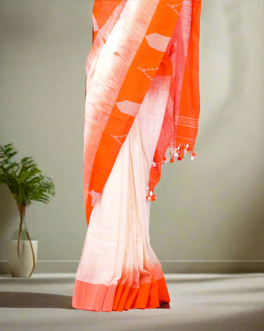 Beige Aparna Cotton Saree