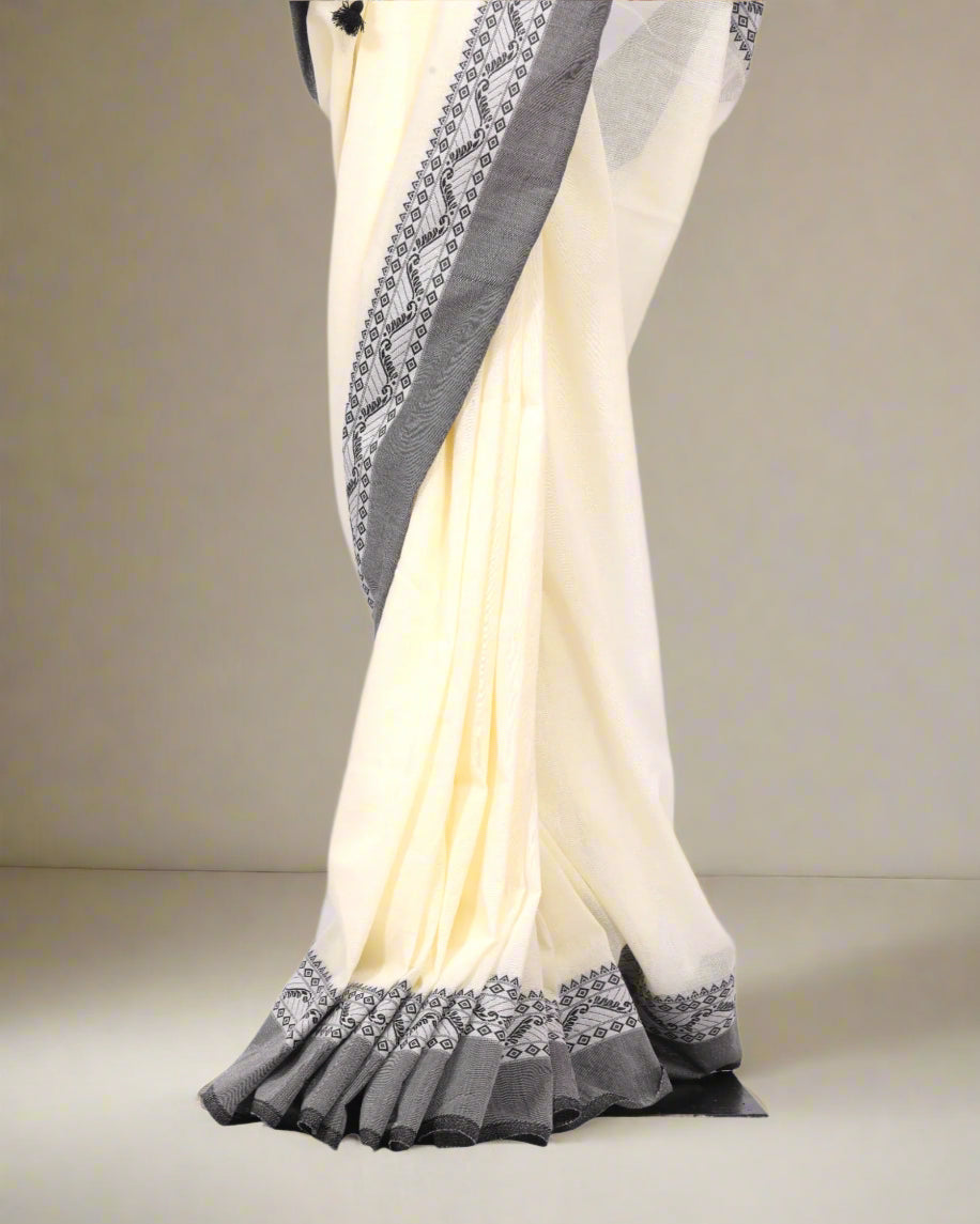 Cream Avantika Cotton Saree