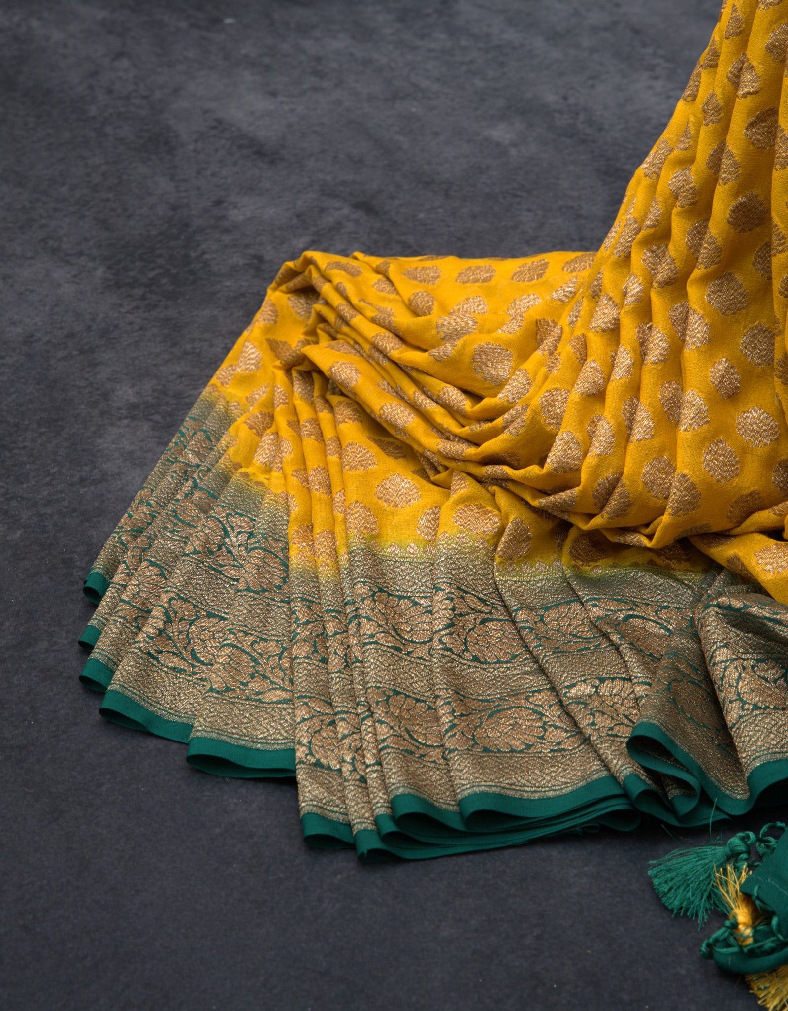 Yellow Vanya Banarasi Georgette Saree