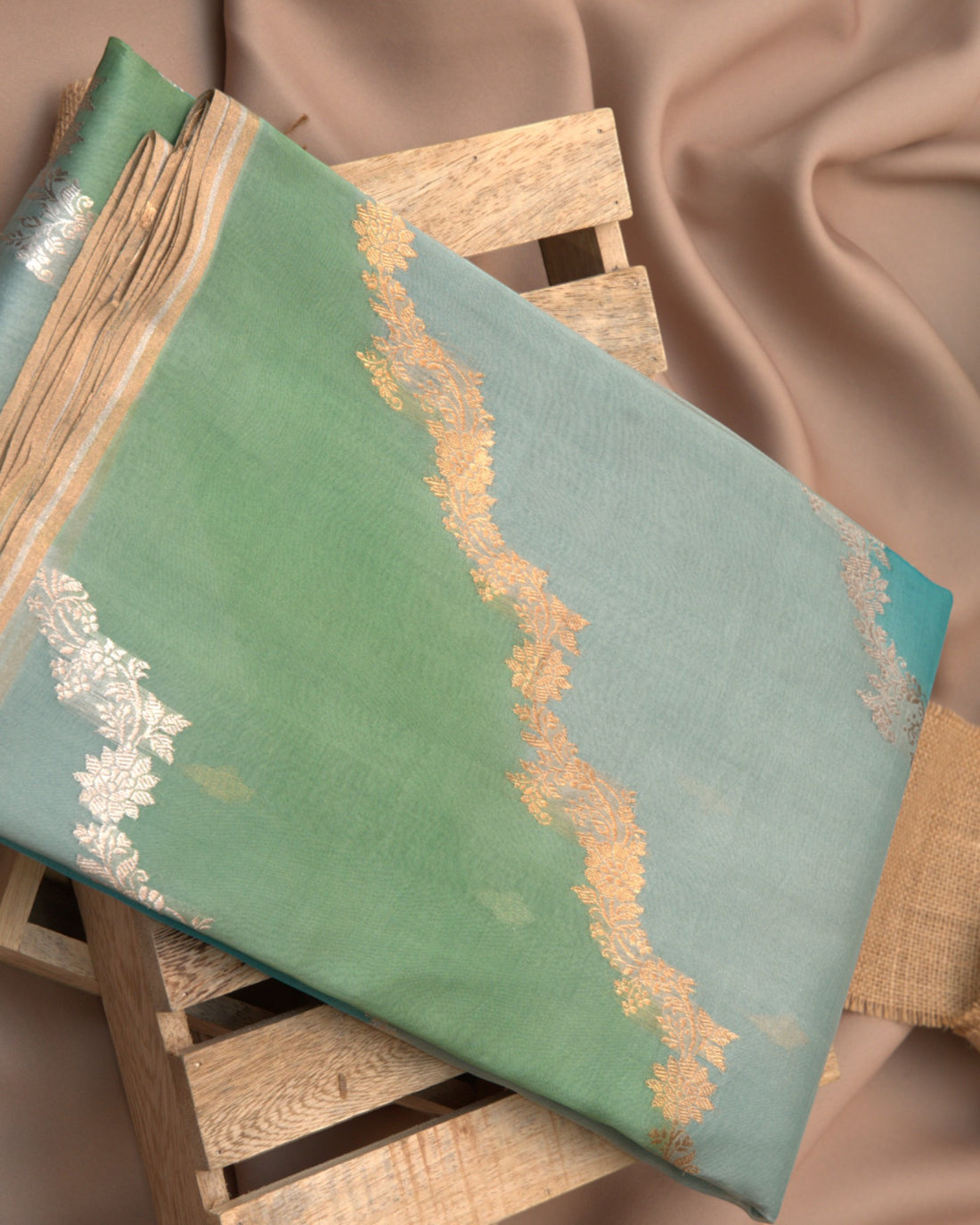 Blue Kora Organza Saree