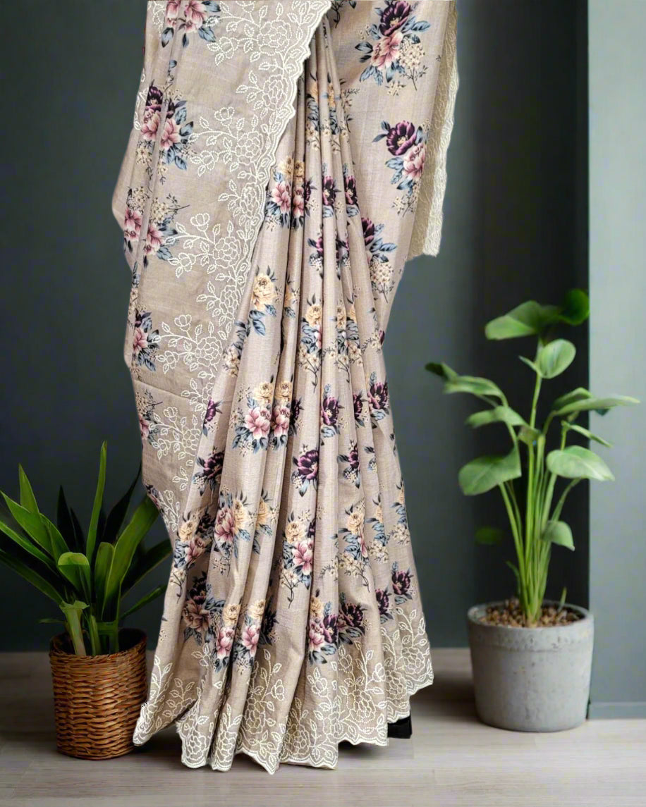 Peach Anaya Tussar Saree