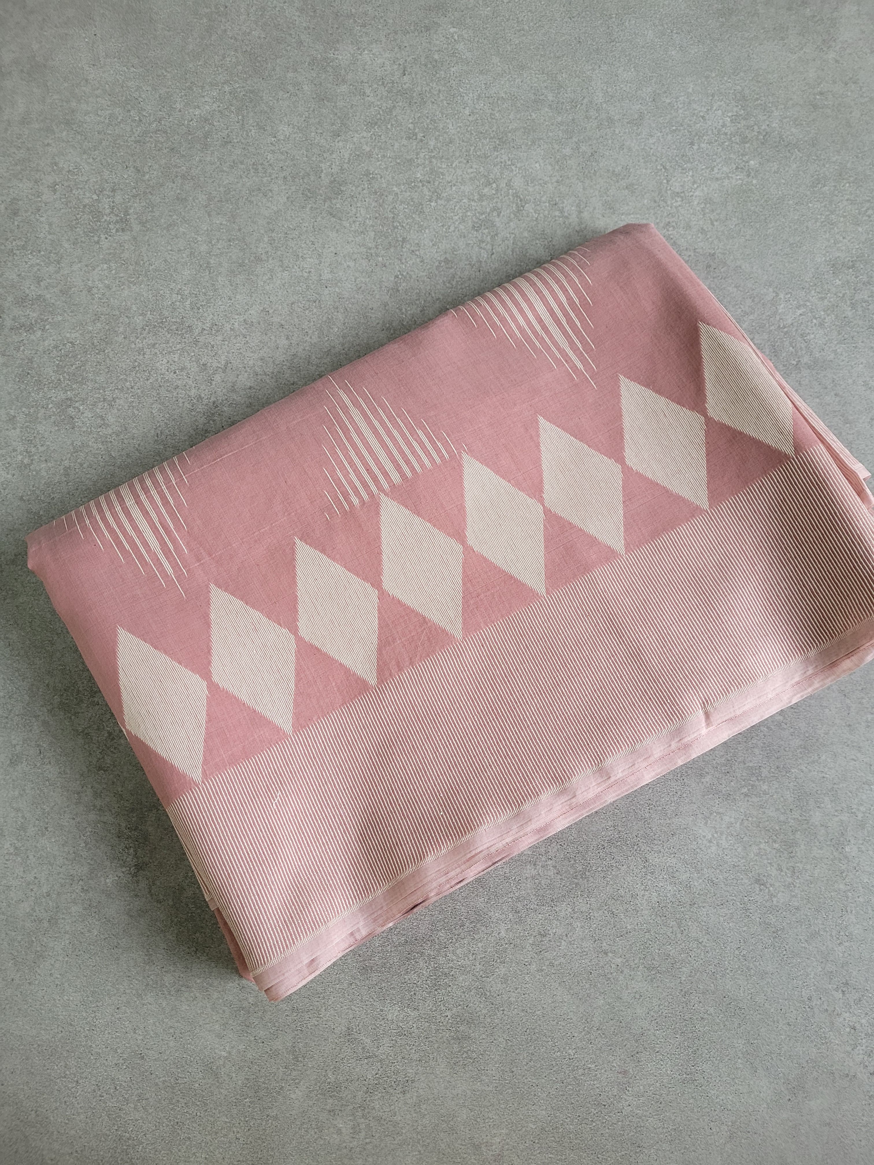 Pink Kesar Cotton Saree