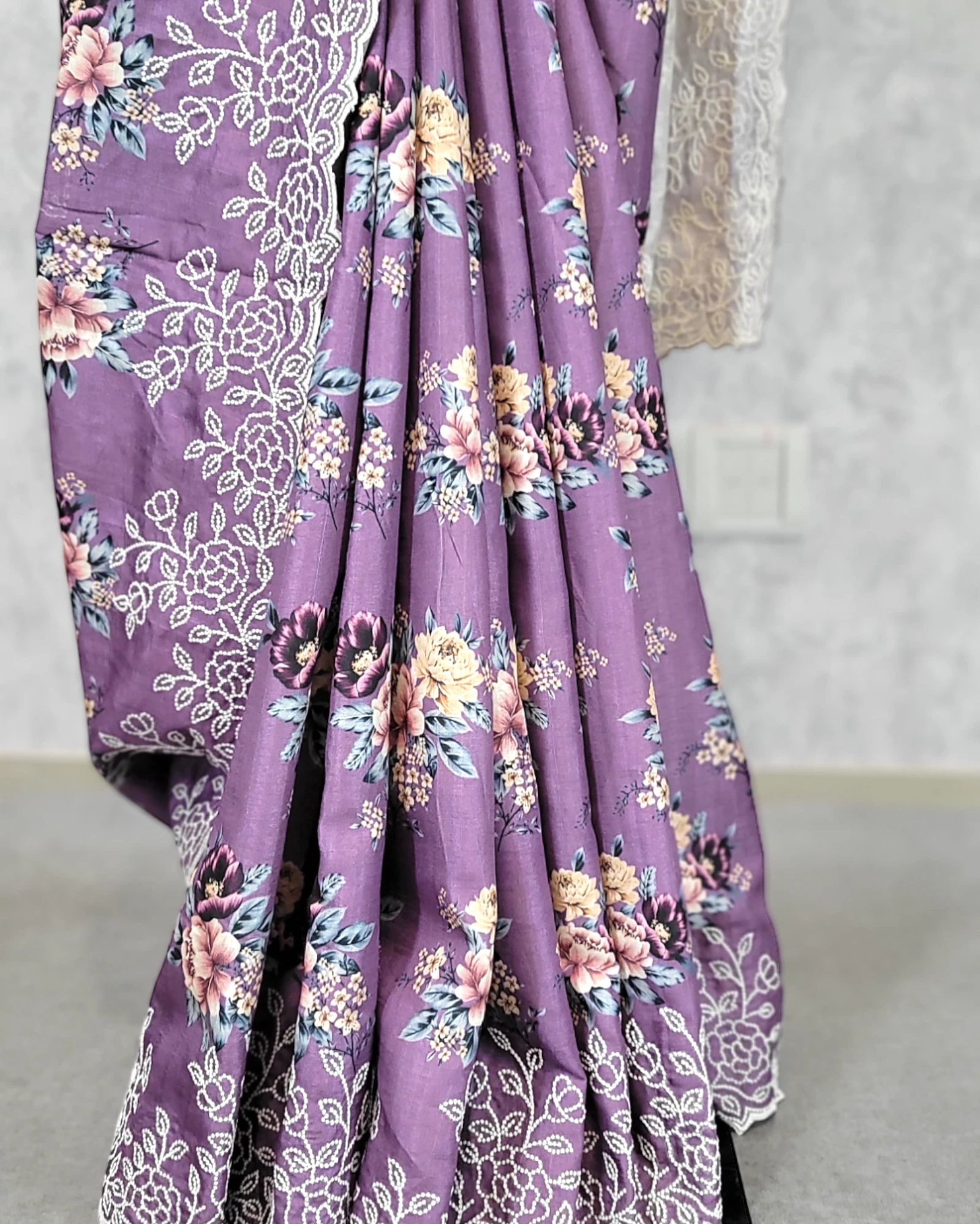 Purple Anaya Tussar Saree