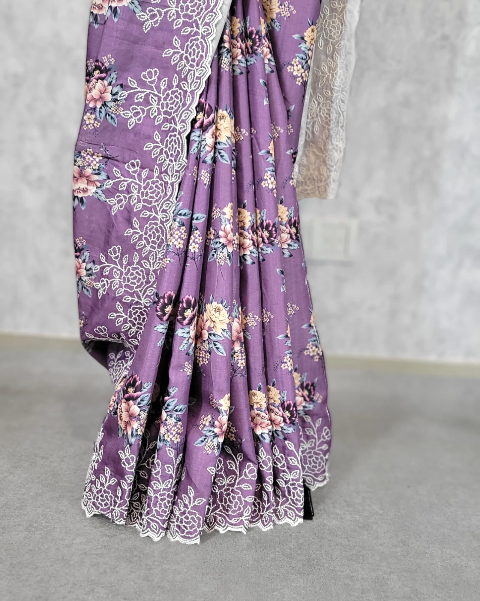 Purple Anaya Tussar Saree