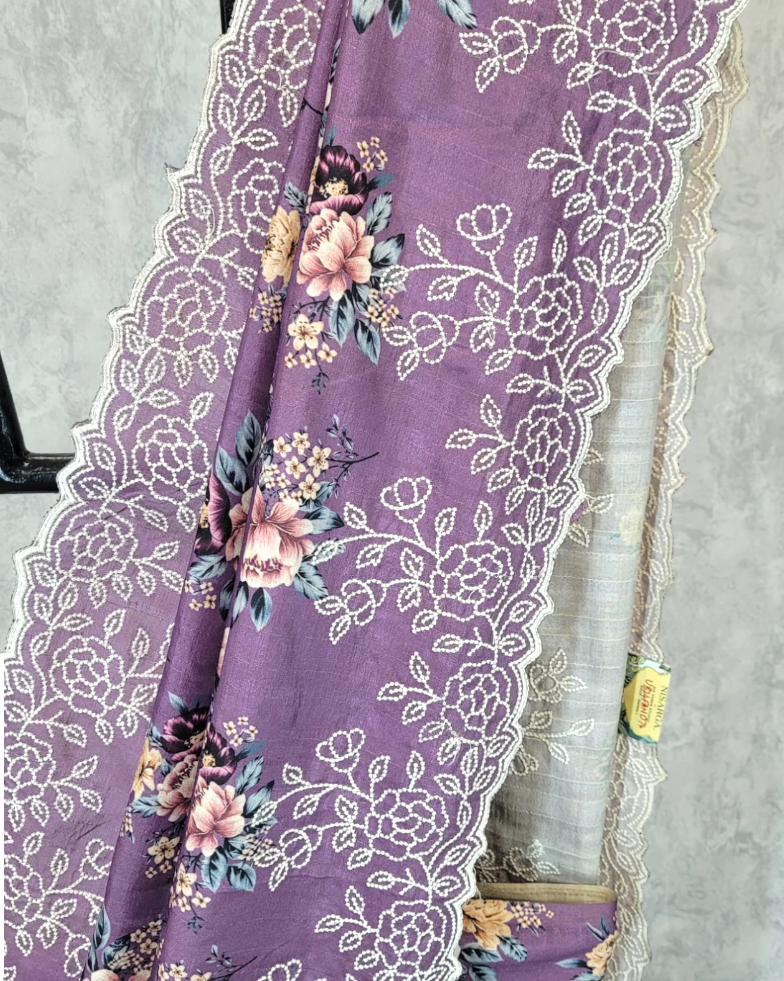 Purple Anaya Tussar Saree