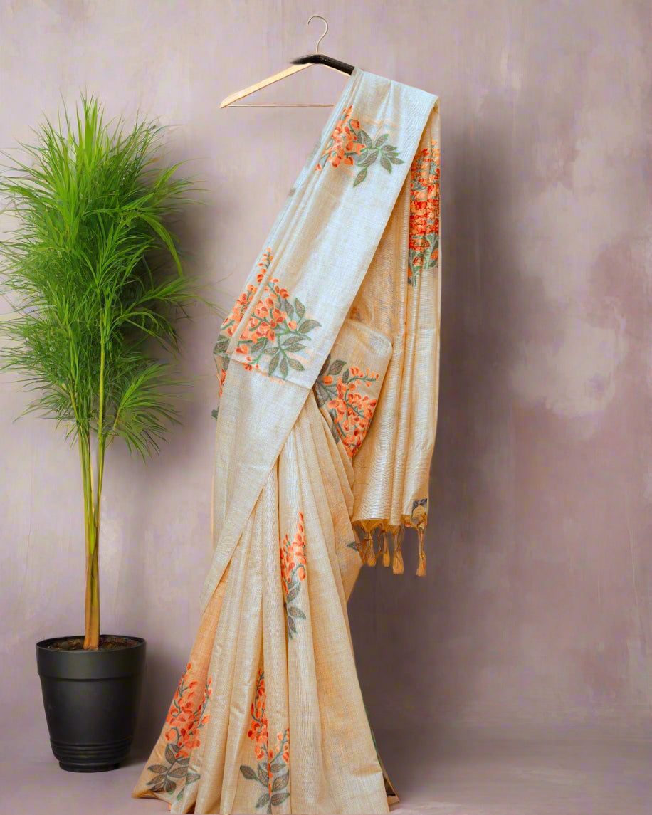 Red Indira Cotton saree