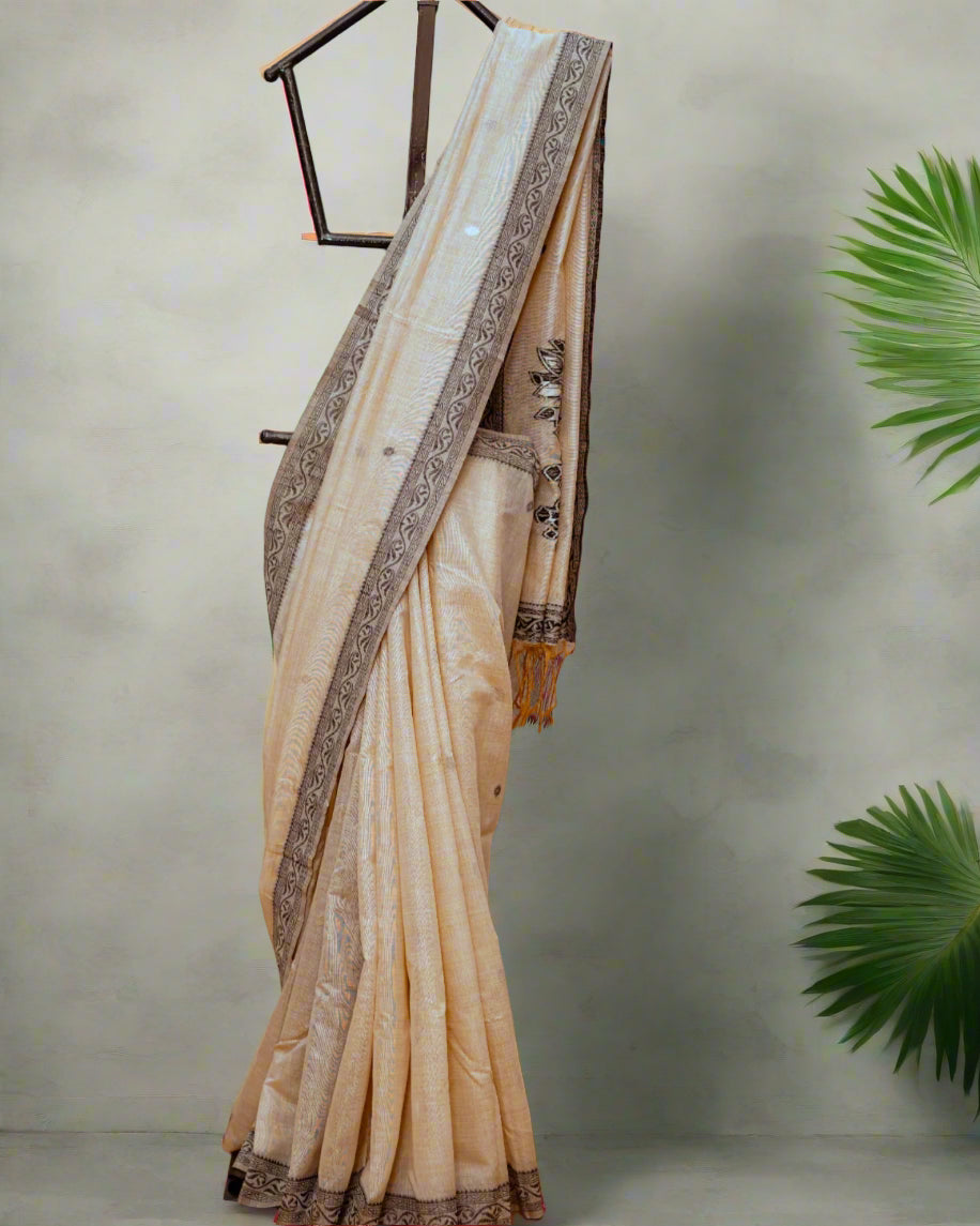 Brown Ishita Cotton Saree