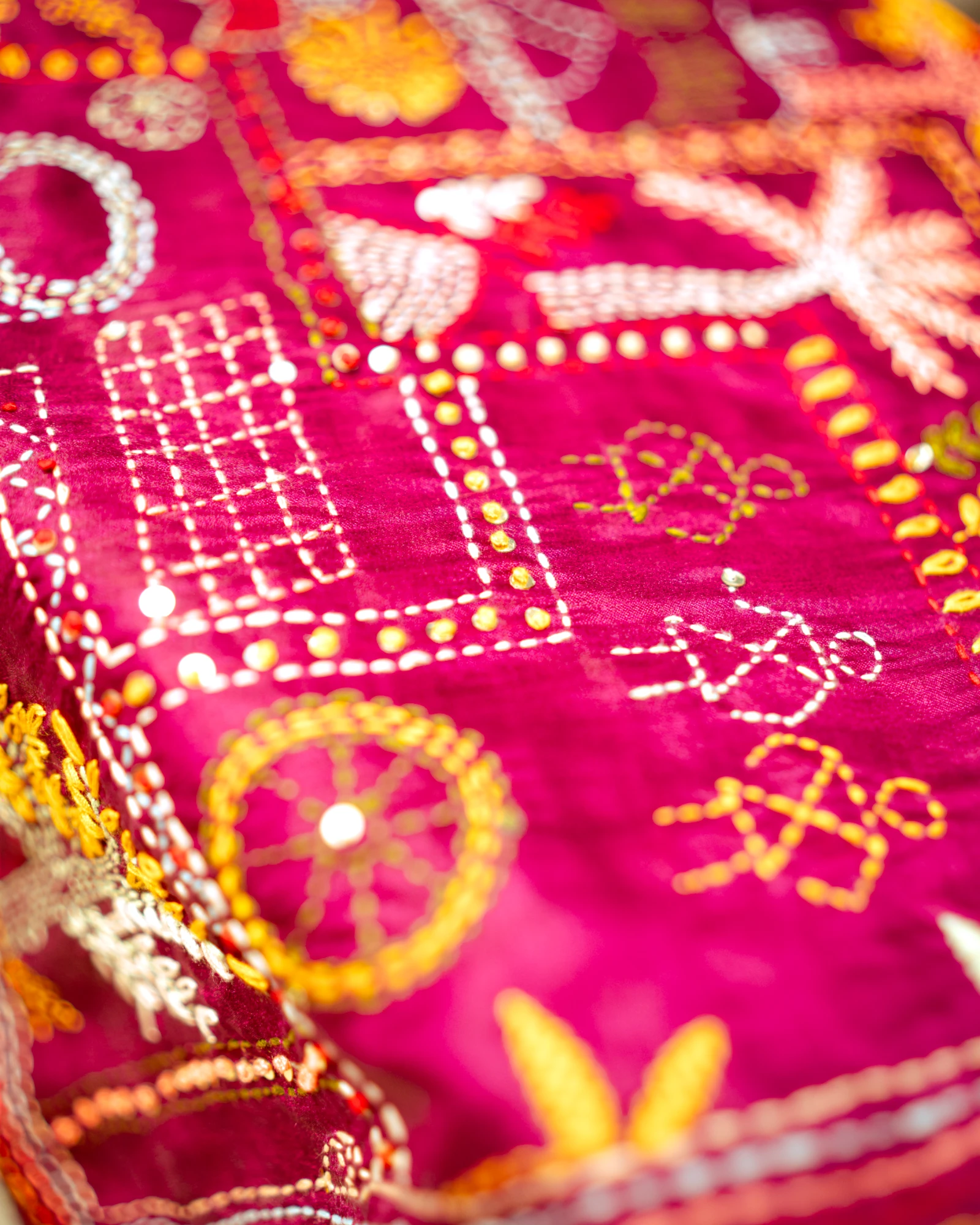 Purple Geet Handwork Saree