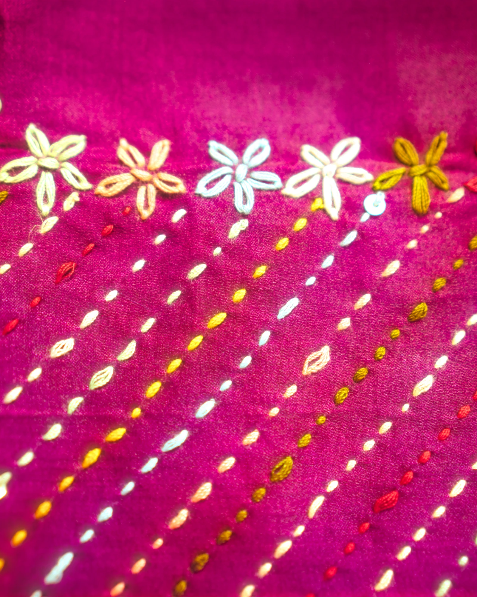 Purple Geet Handwork Saree