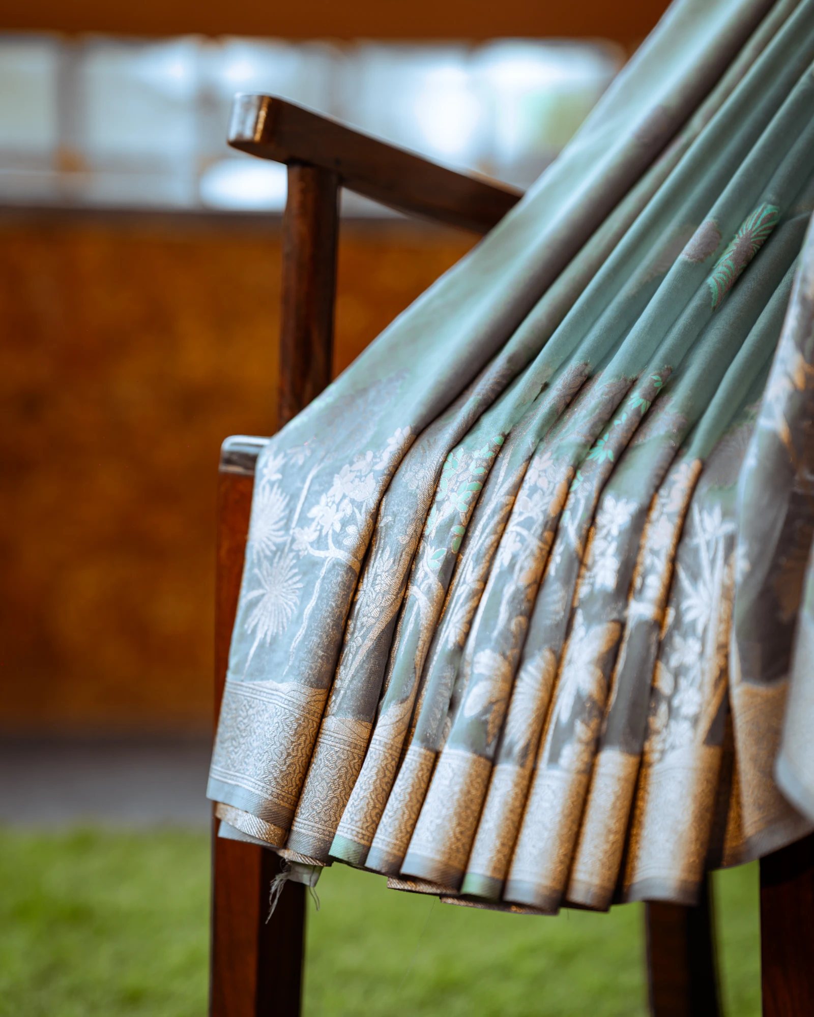 Slate Bhavna Banarasi Organza Saree