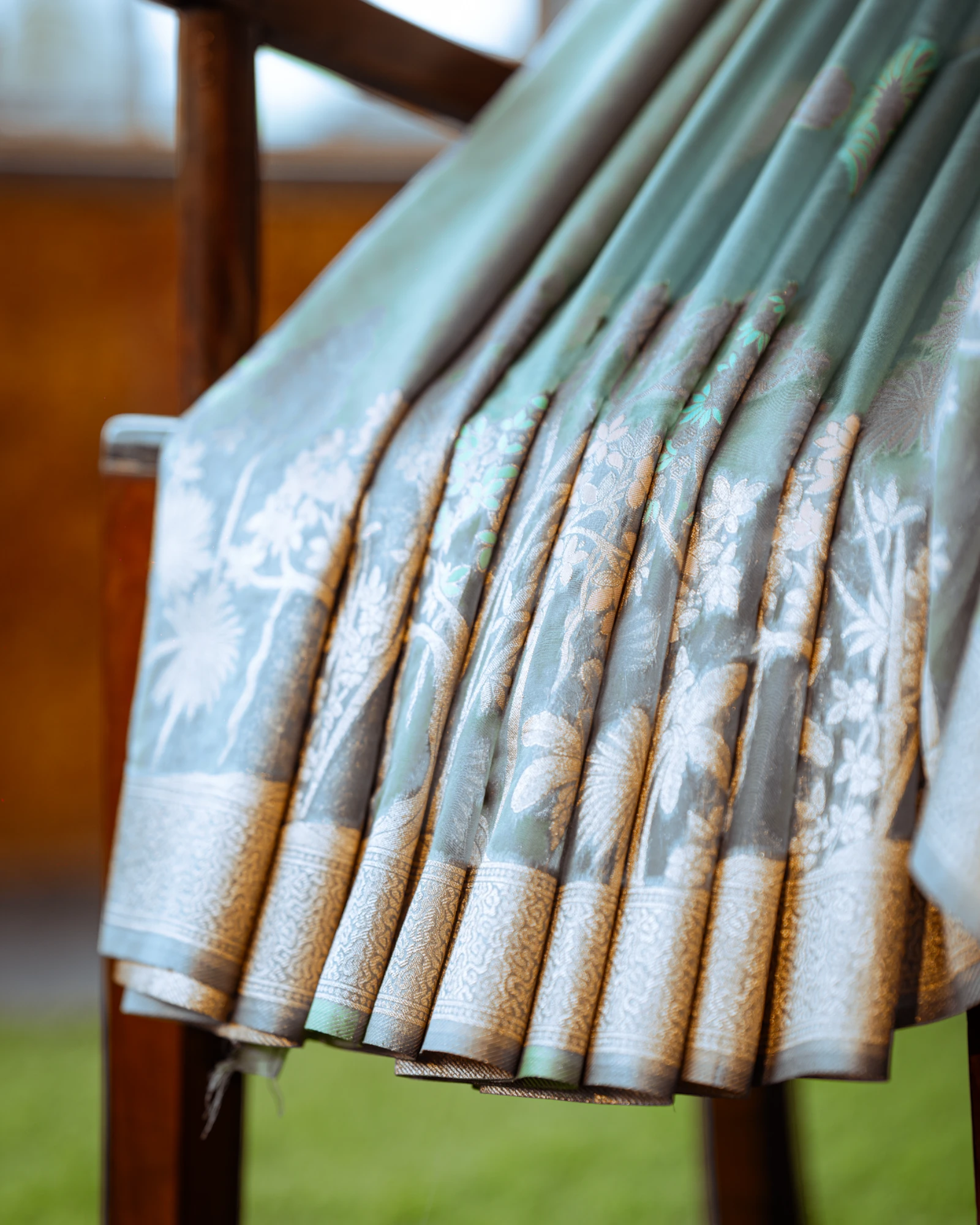 Slate Bhavna Banarasi Organza Saree