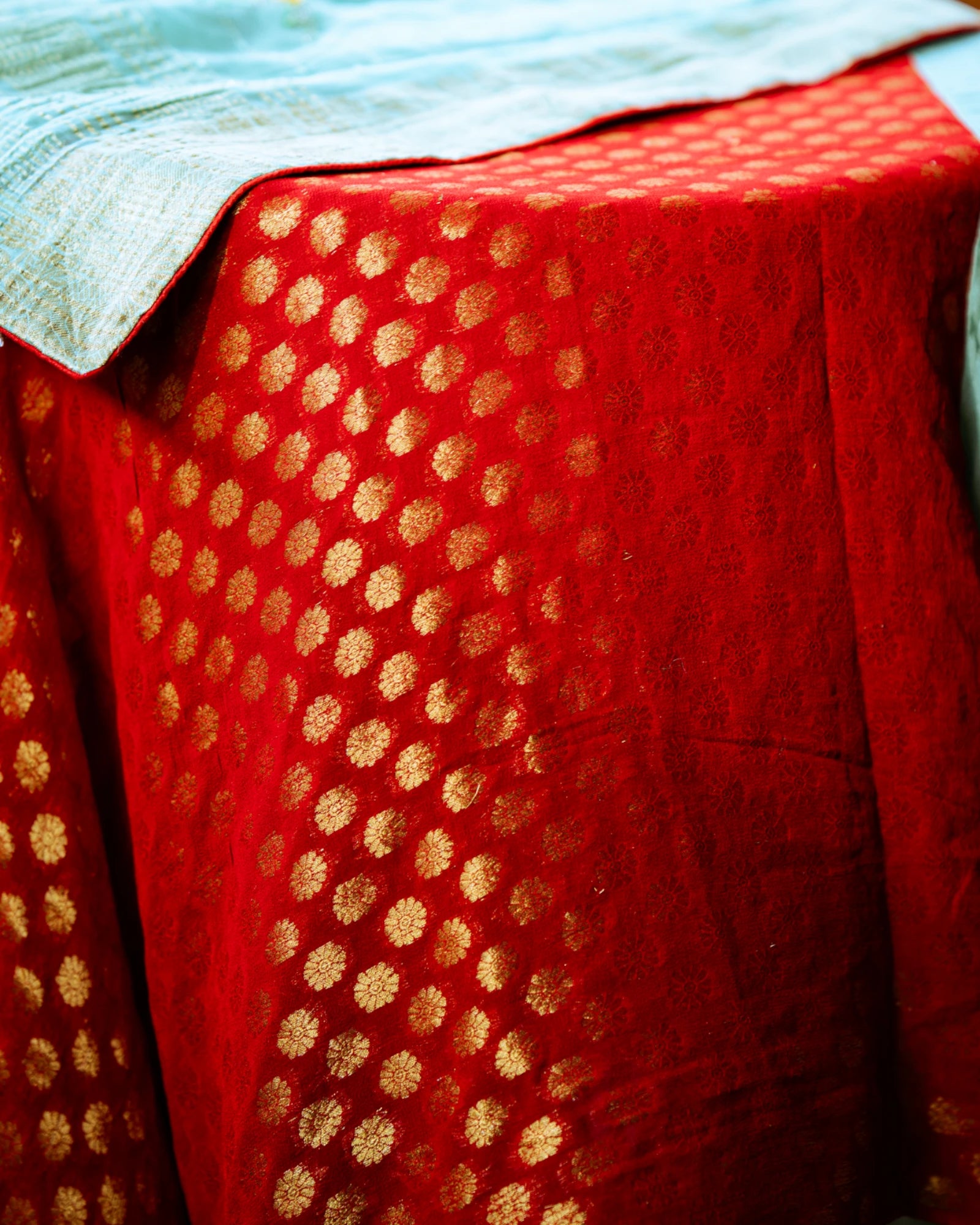 Mint Bahaar Banarasi Georgette Saree