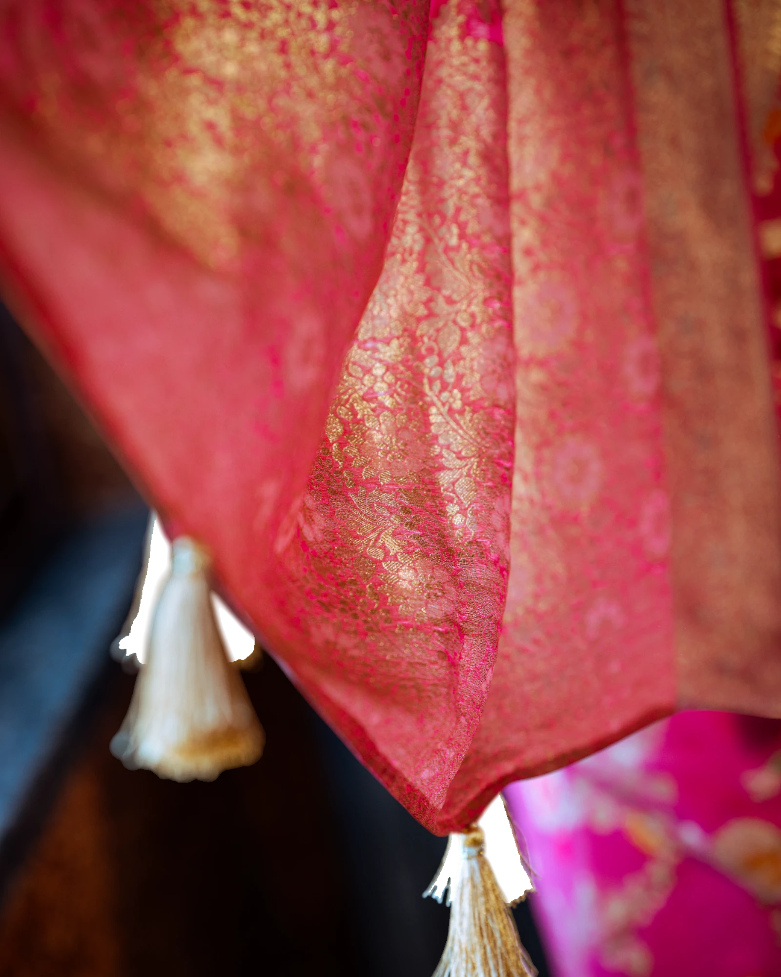 Pink Bahaar Banarasi Georgette Saree
