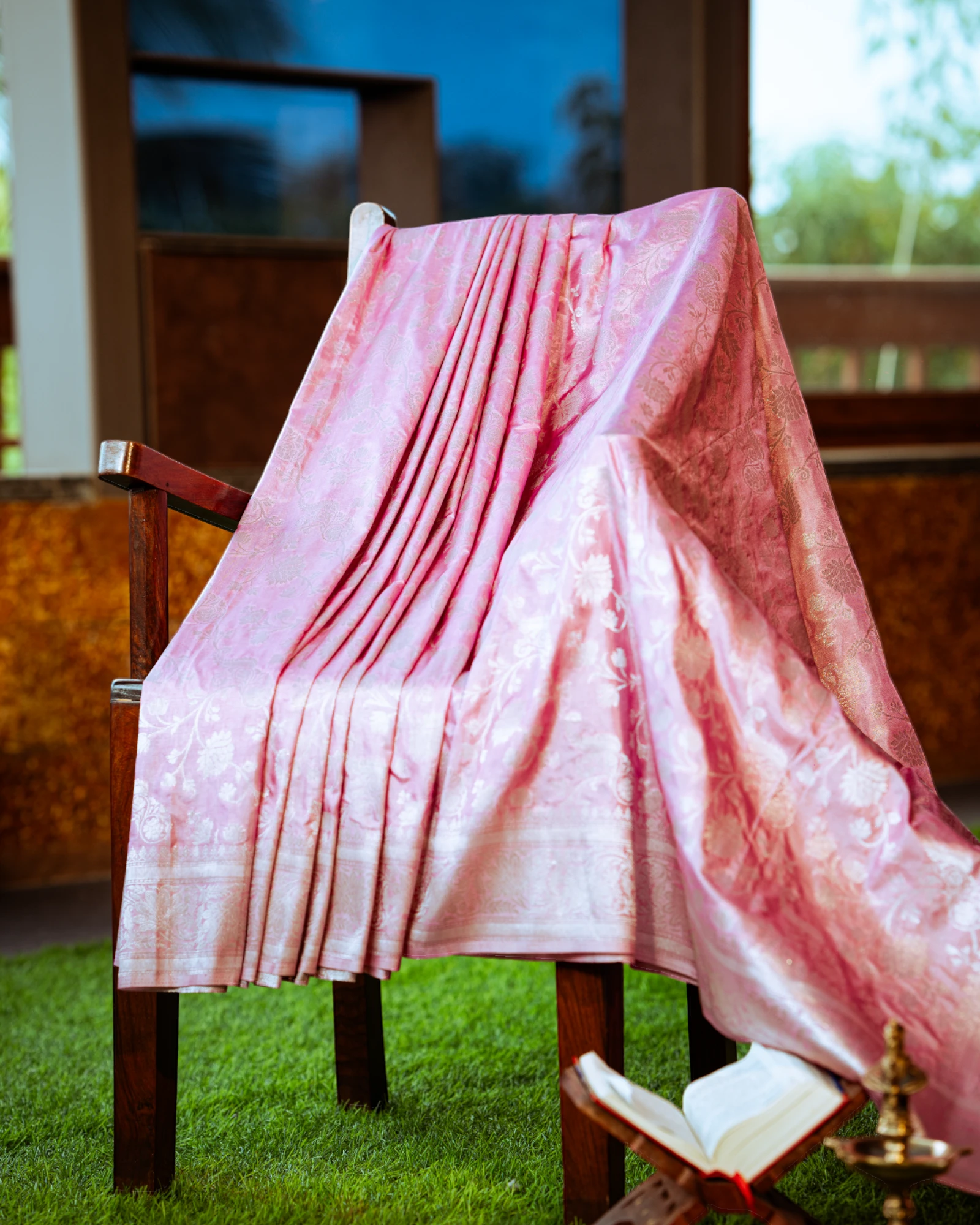 Pink Adira Banarasi Saree