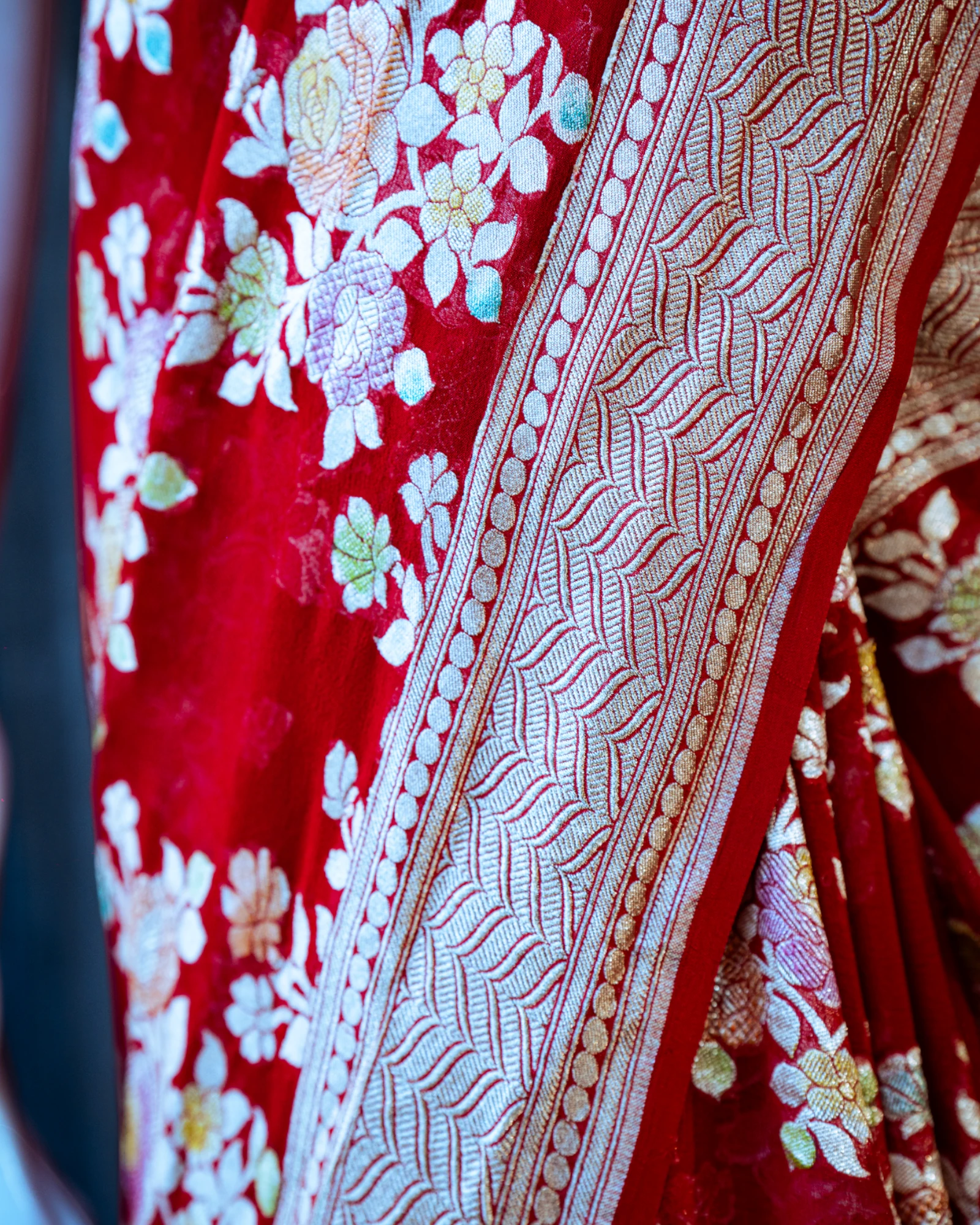 Maroon Vanya Banarasi Georgette Saree