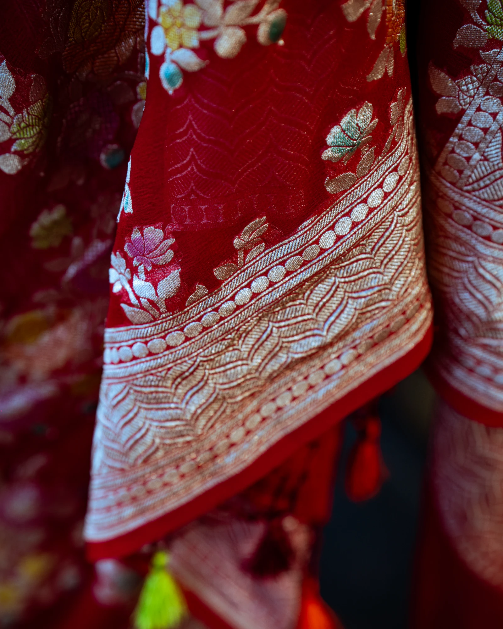 Maroon Vanya Banarasi Georgette Saree