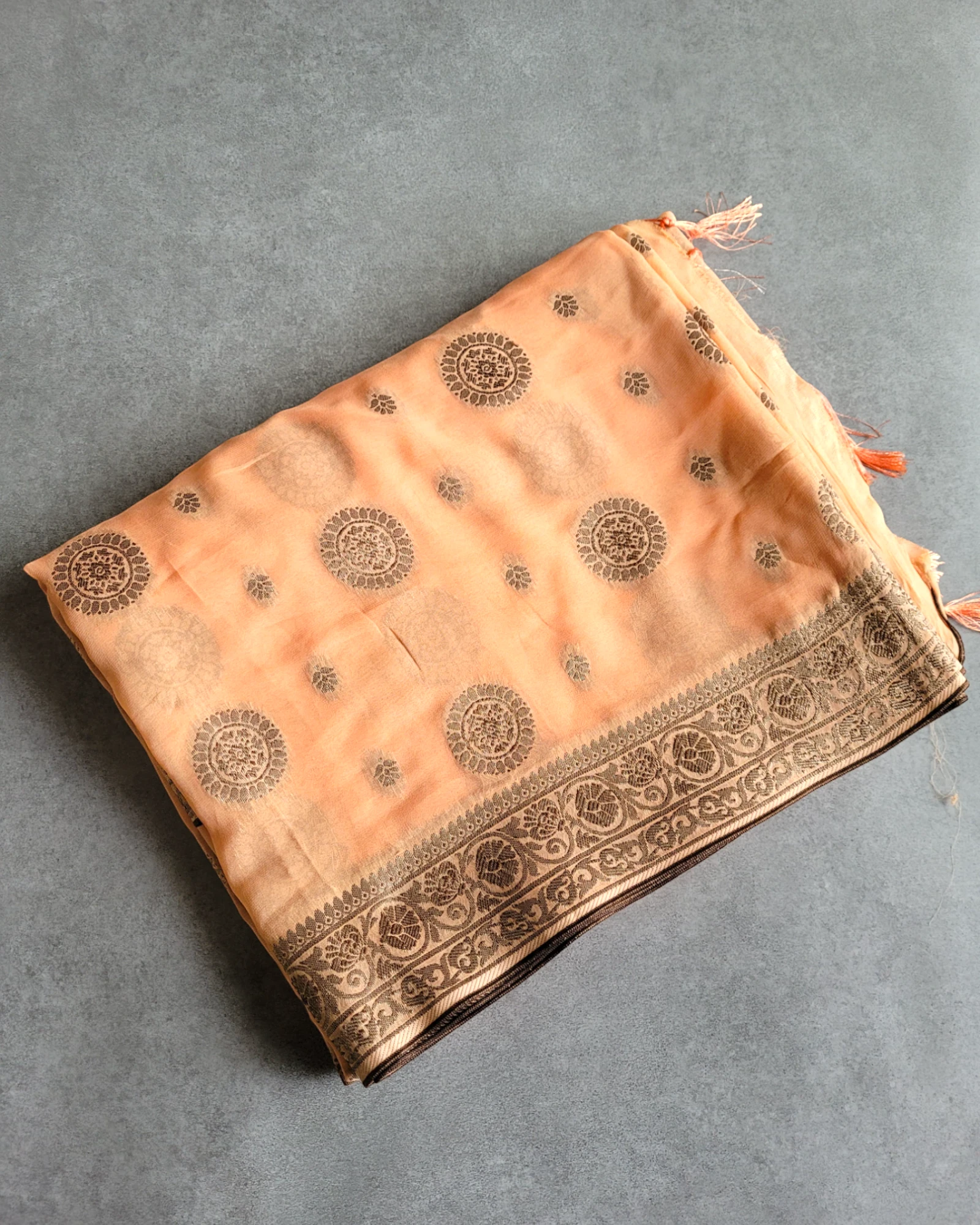 Orange Bahaar Georgette Saree