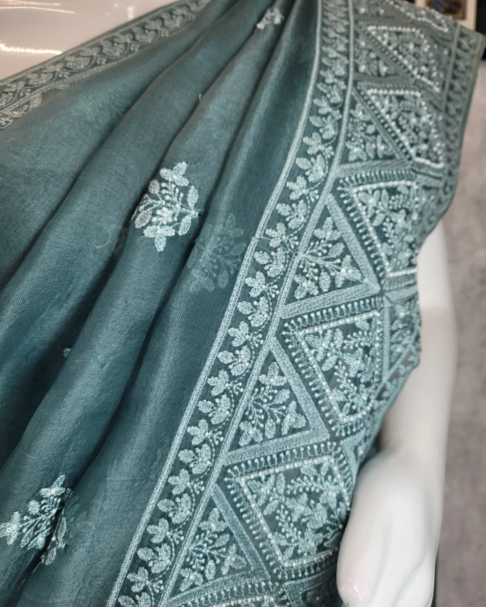 Slate Pari Organza Saree