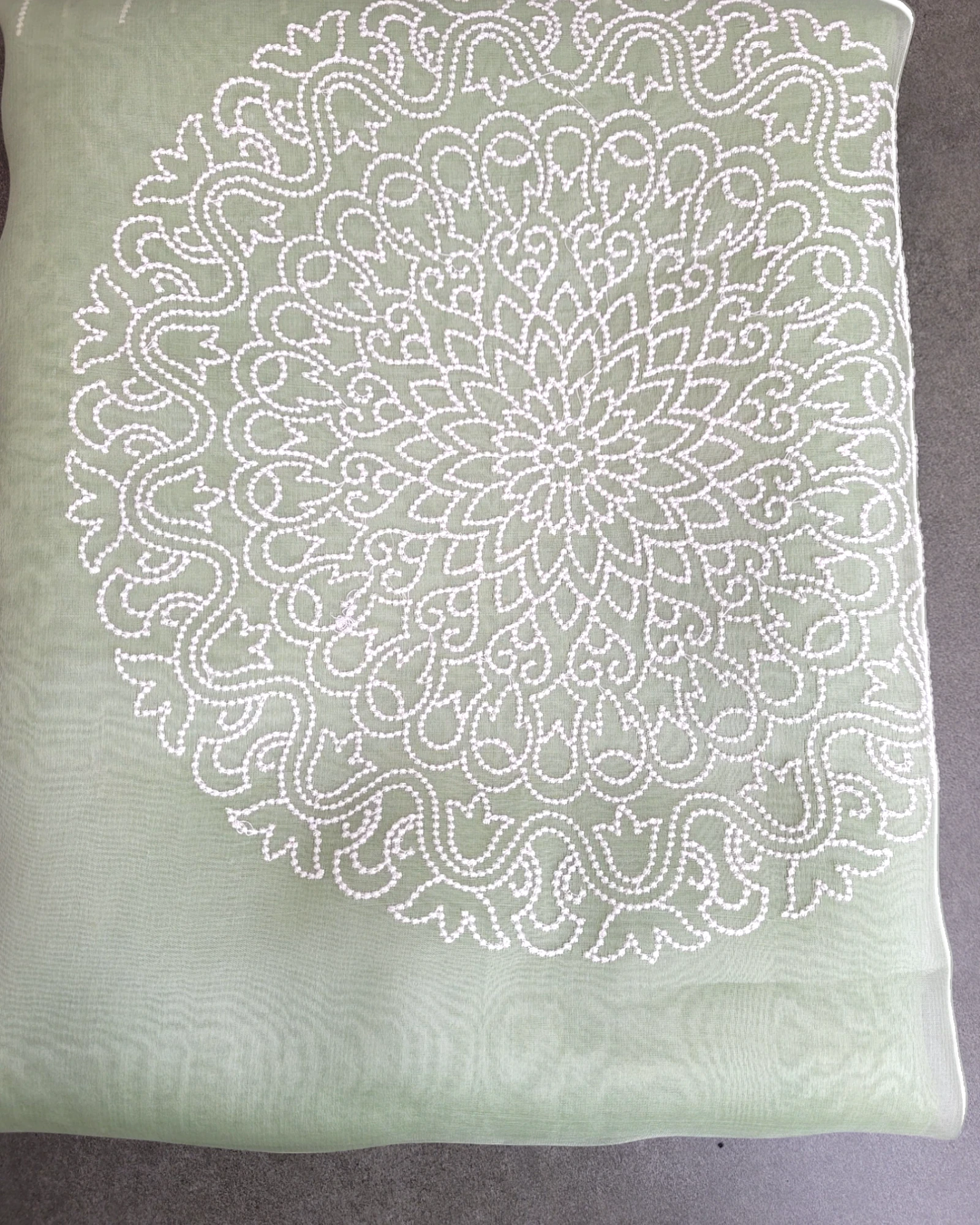 Pista Pari Organza Saree