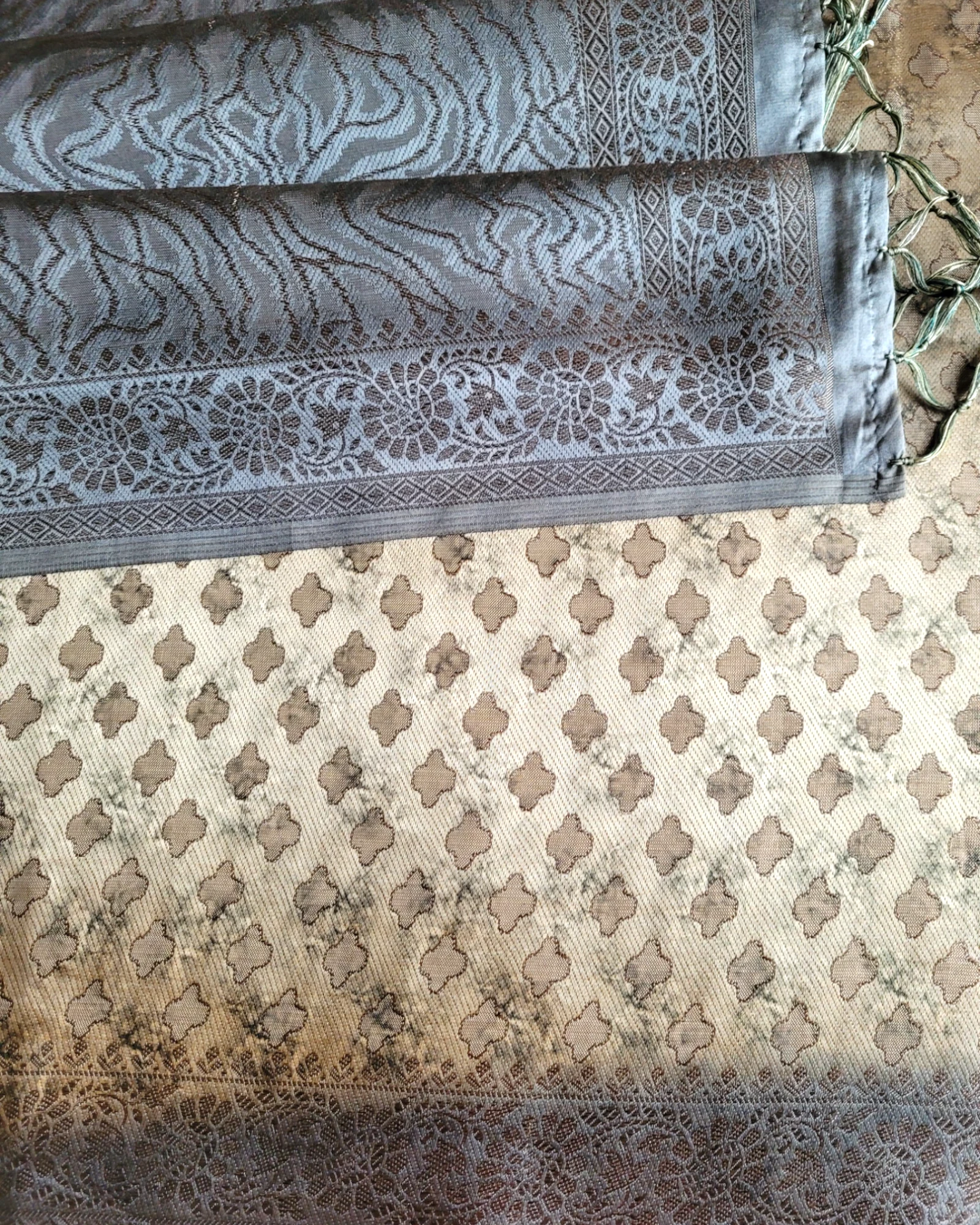 Cream Shakti Digital Saree