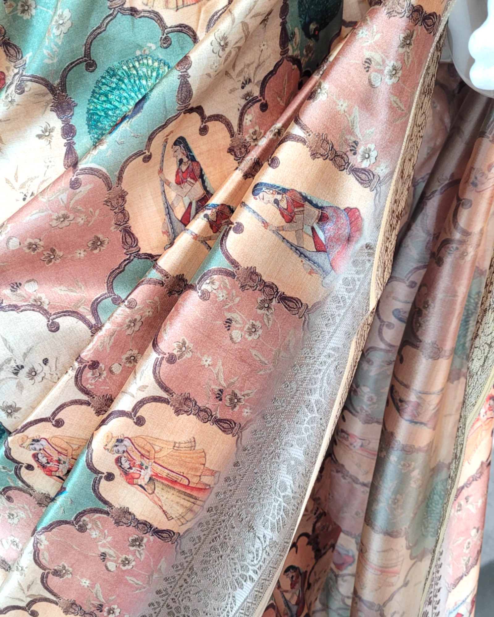 Almond Shakti Digital Saree