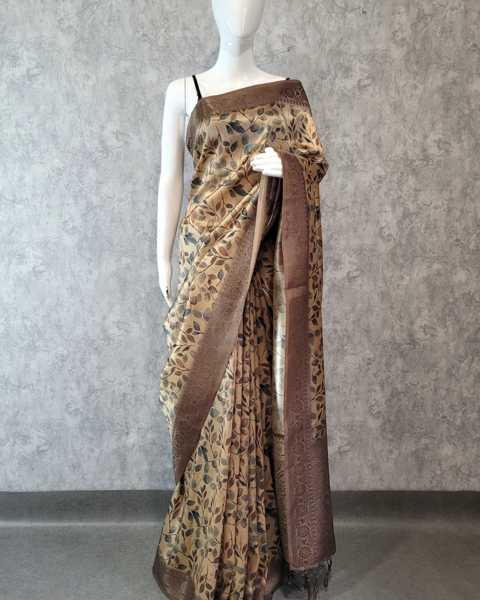 Ivory Shakti Digital Saree