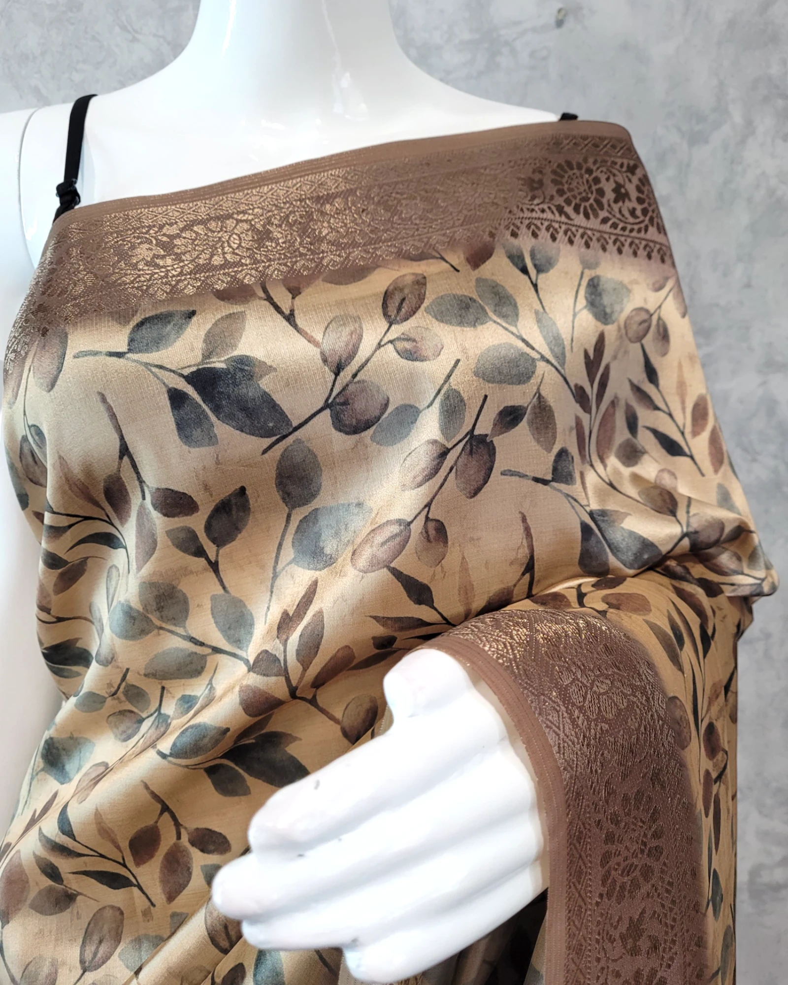 Ivory Shakti Digital Saree