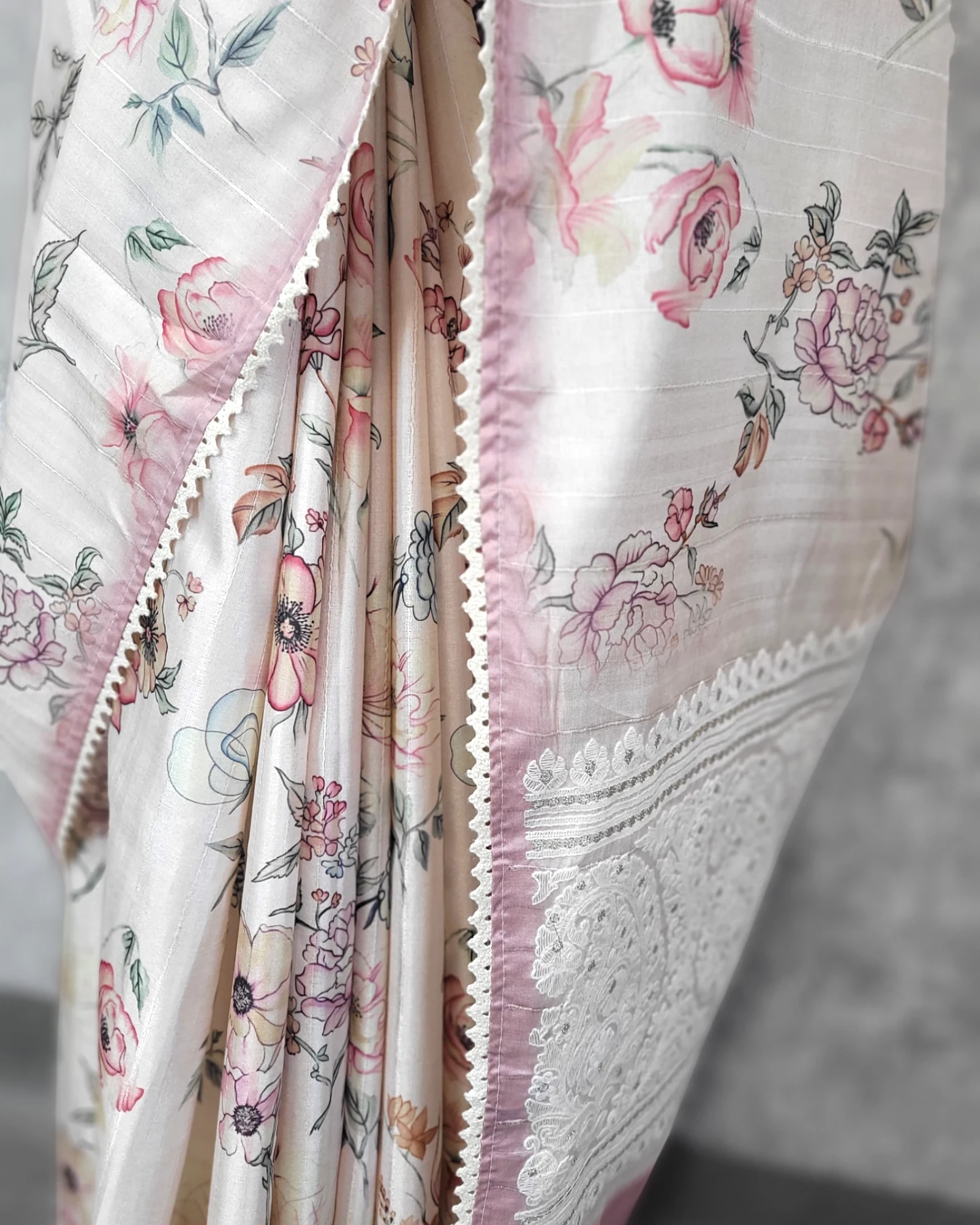 Pink Kusum Tussar Saree