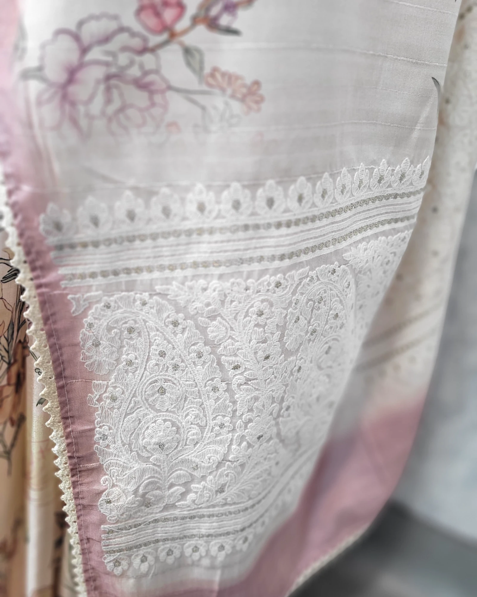 Pink Kusum Tussar Saree