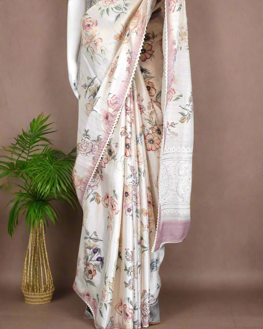 Pink Kusum Tussar Saree