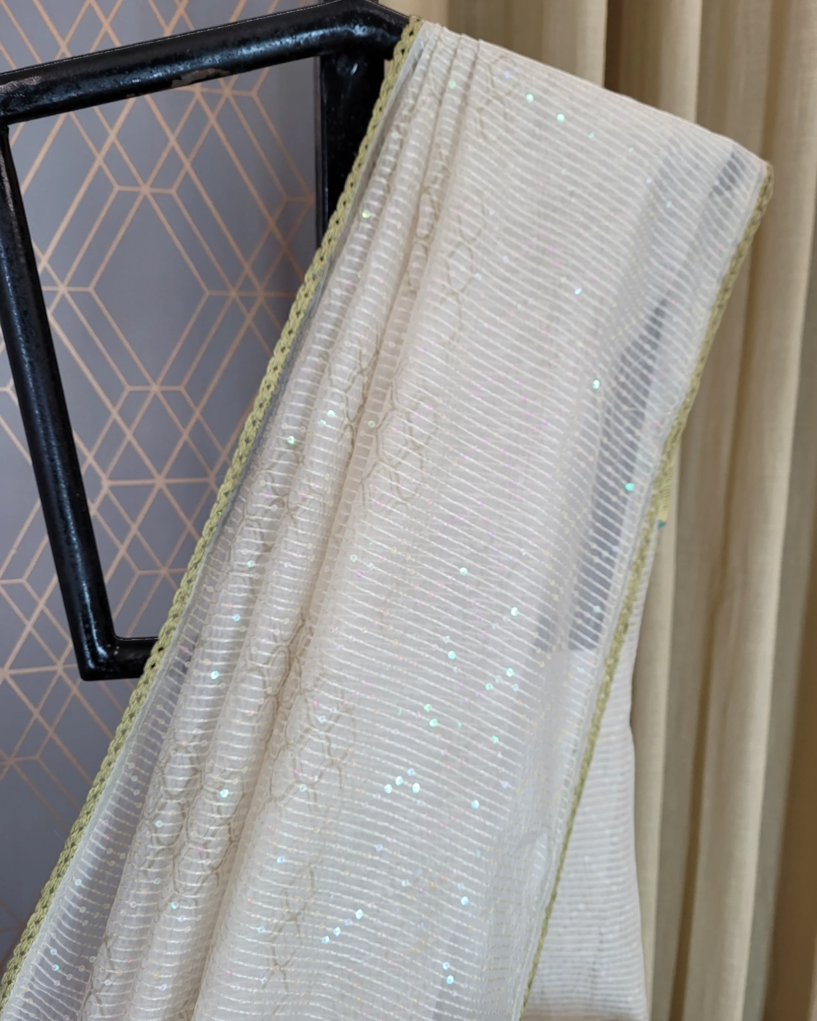 White Anvika Organza Saree