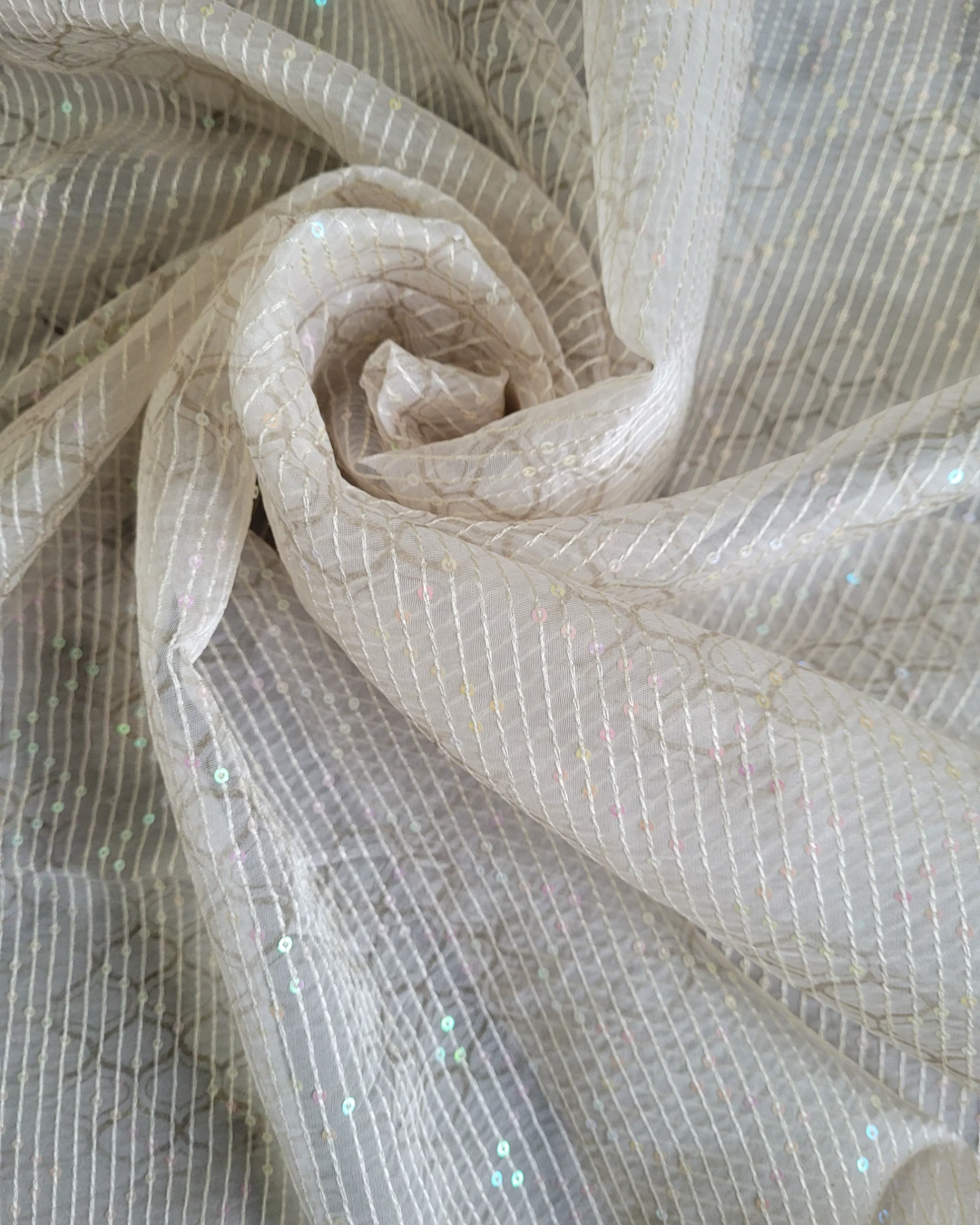 White Anvika Organza Saree