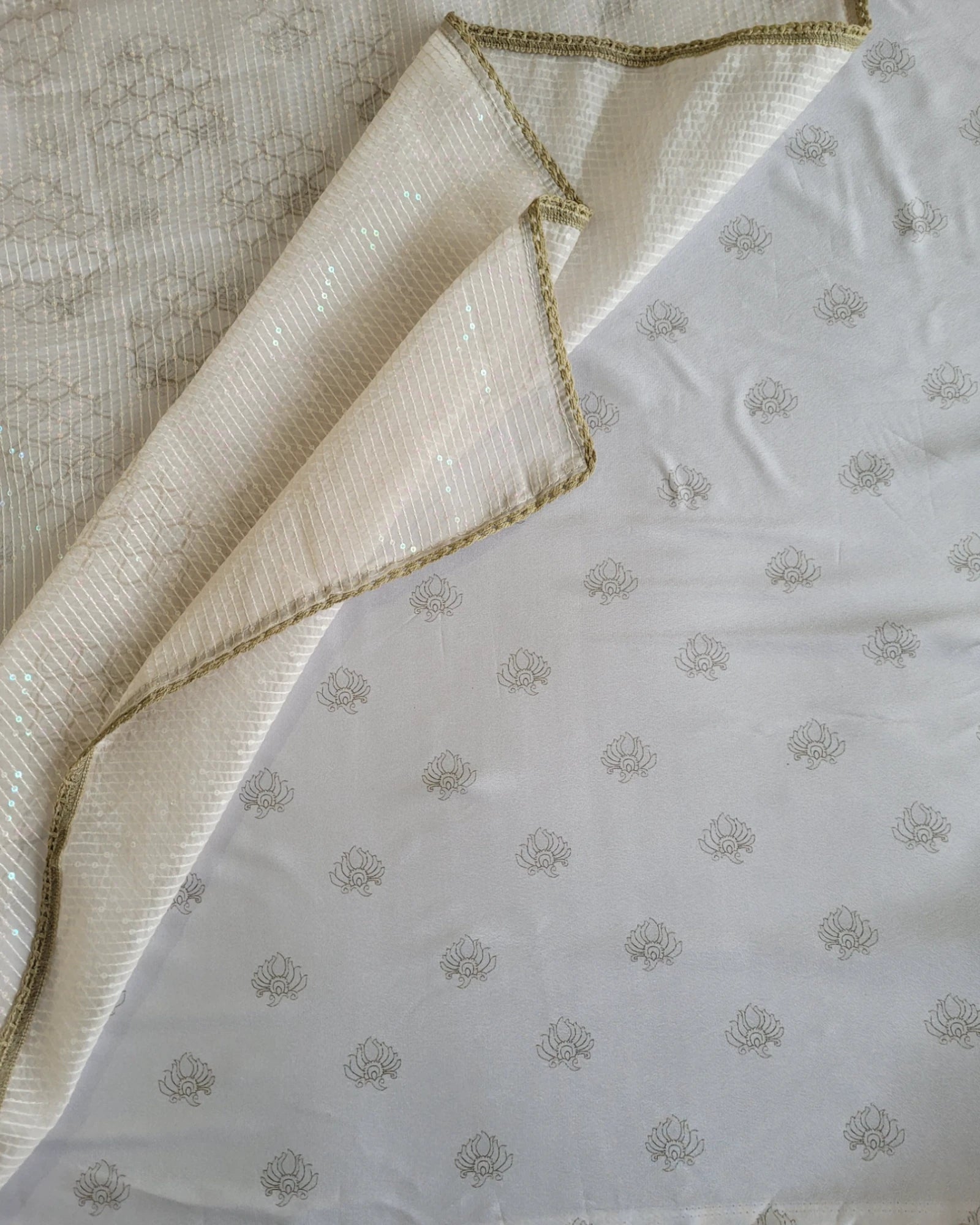 White Anvika Organza Saree