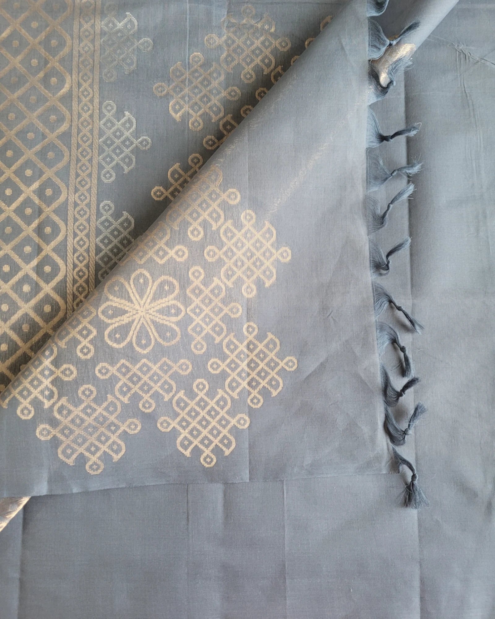 Grey Harini Cotton Saree