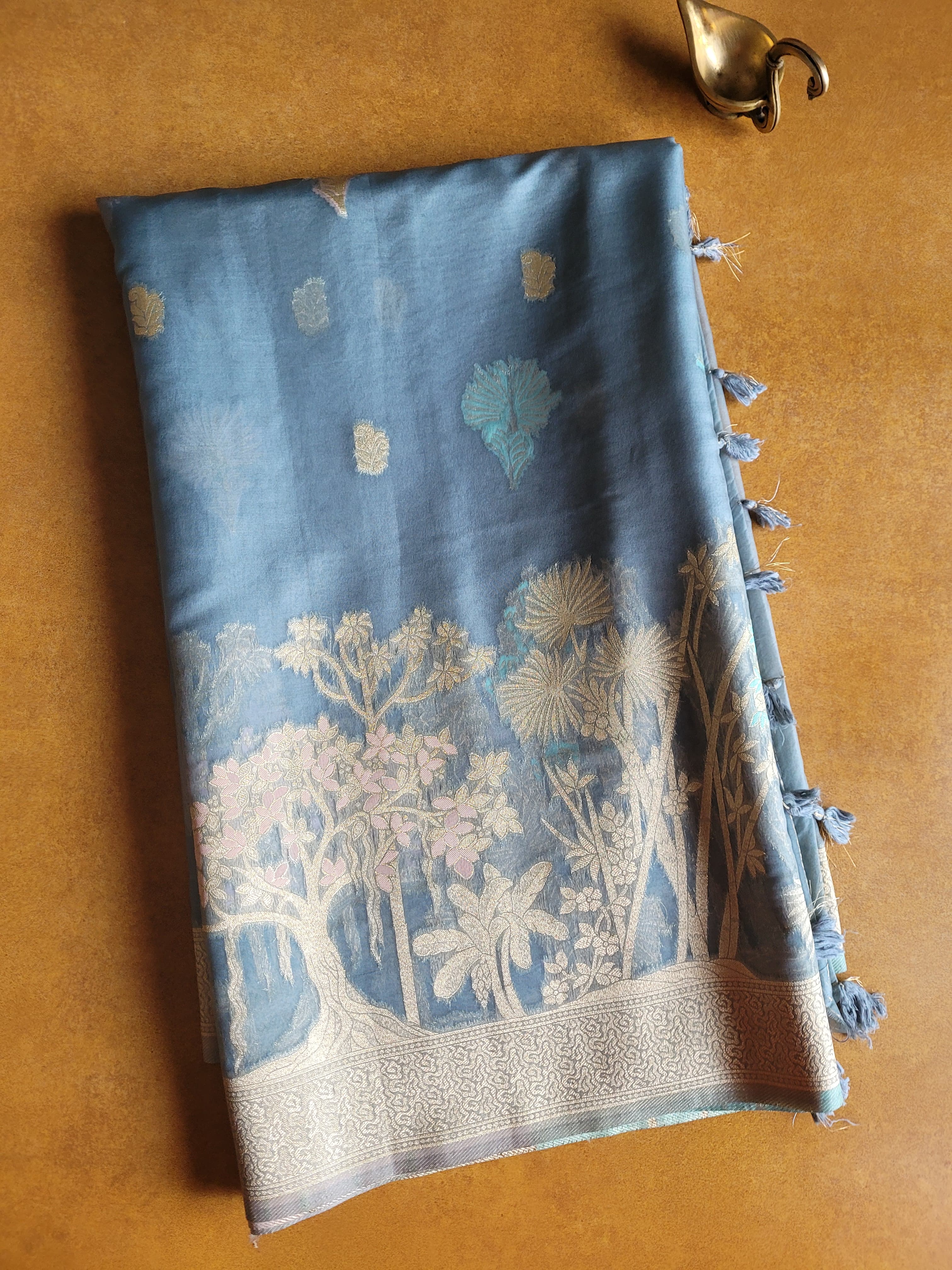 Slate Bhavna Banarasi Organza Saree